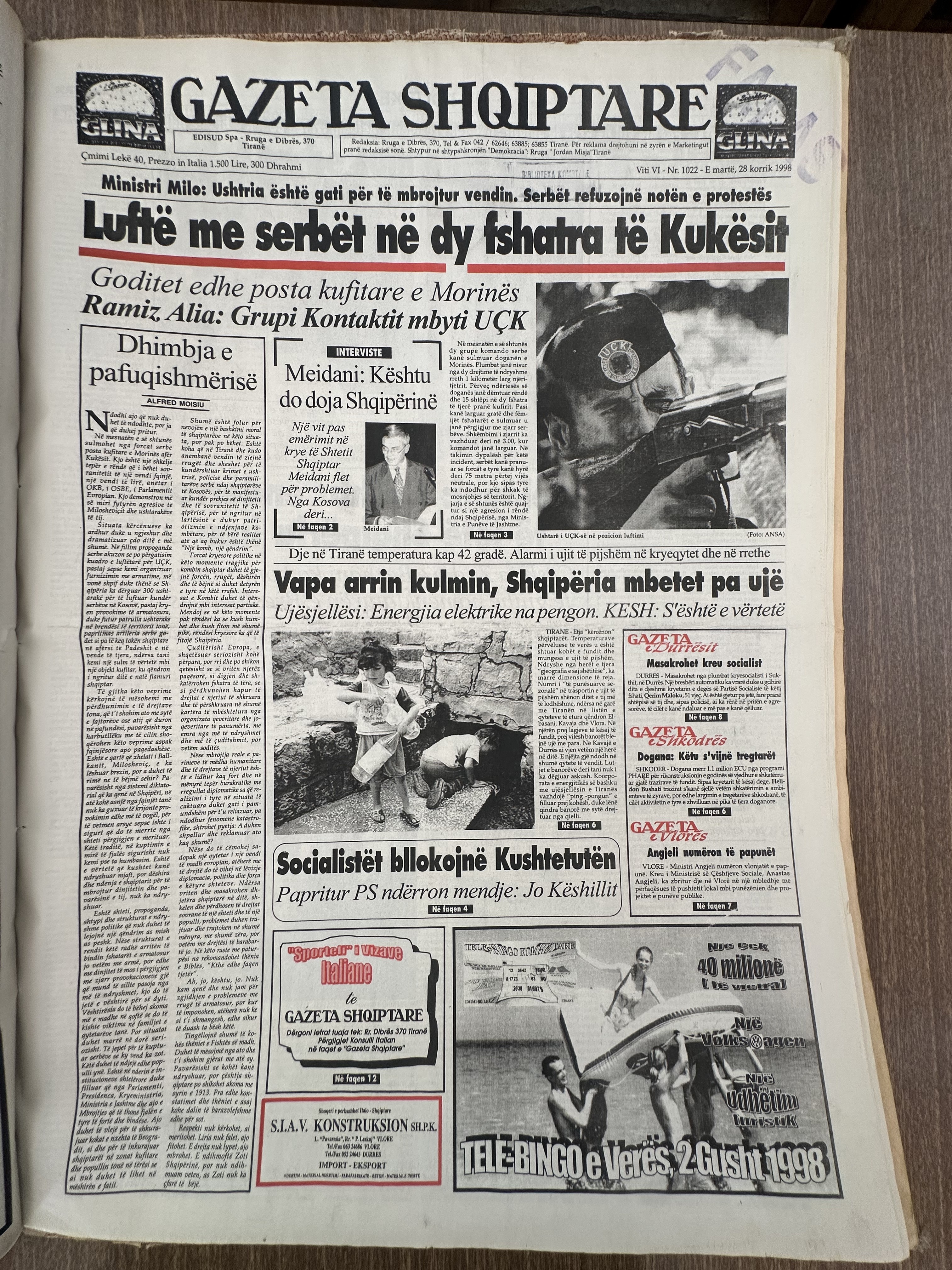 Gazeta Shqiptare 1998-07-28