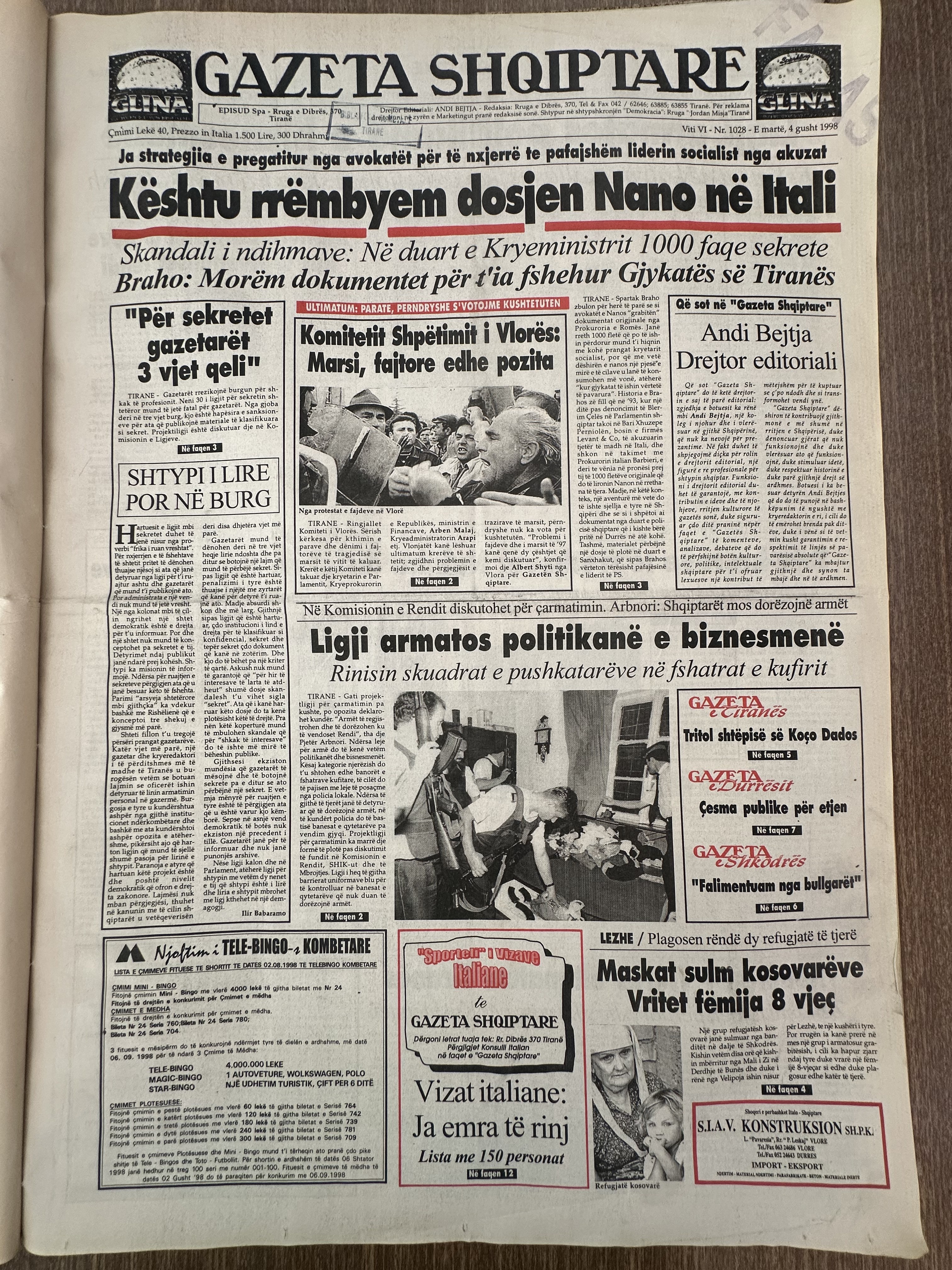 Gazeta Shqiptare 1998-08-04