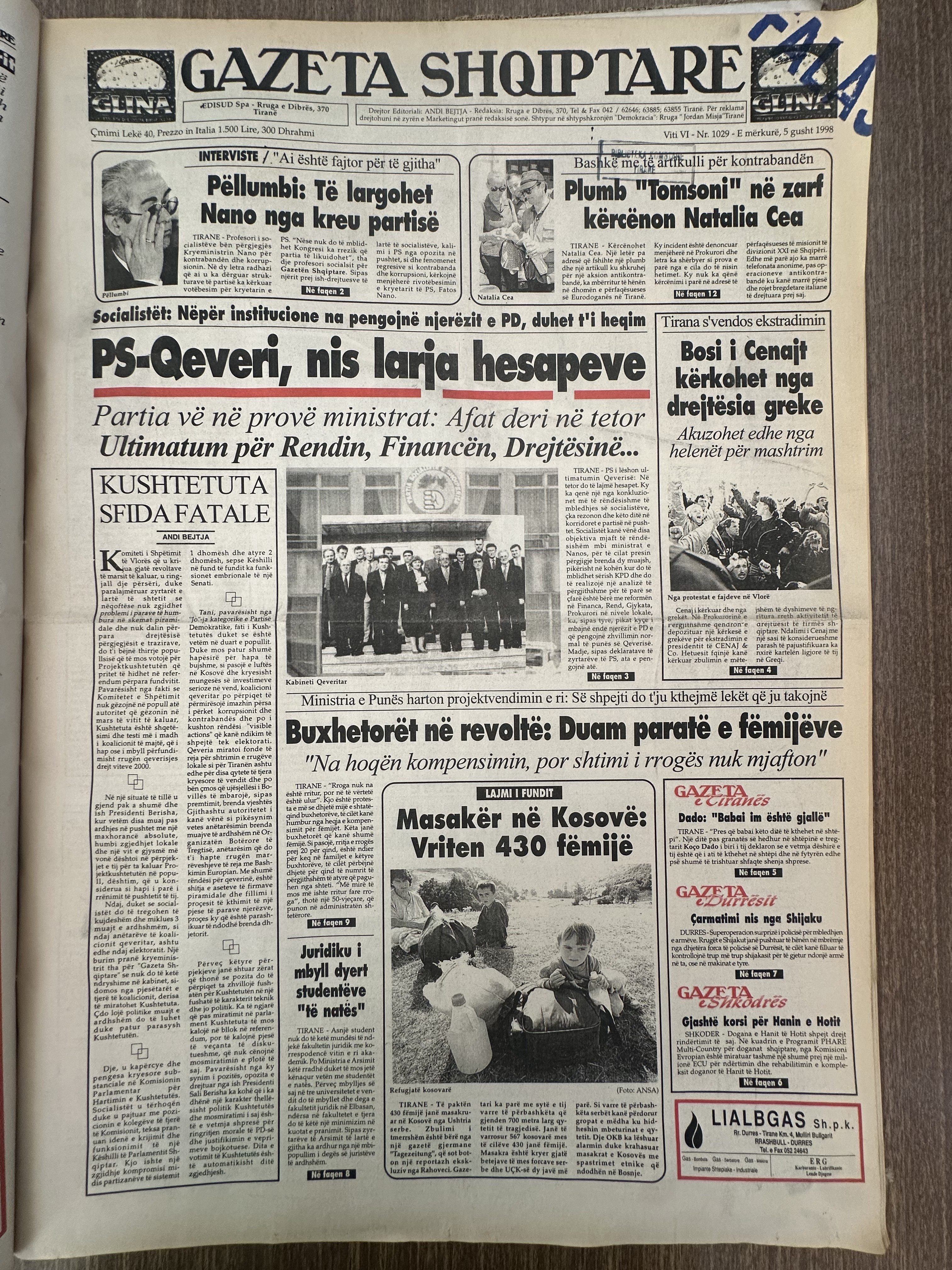 Gazeta Shqiptare 1998-08-08