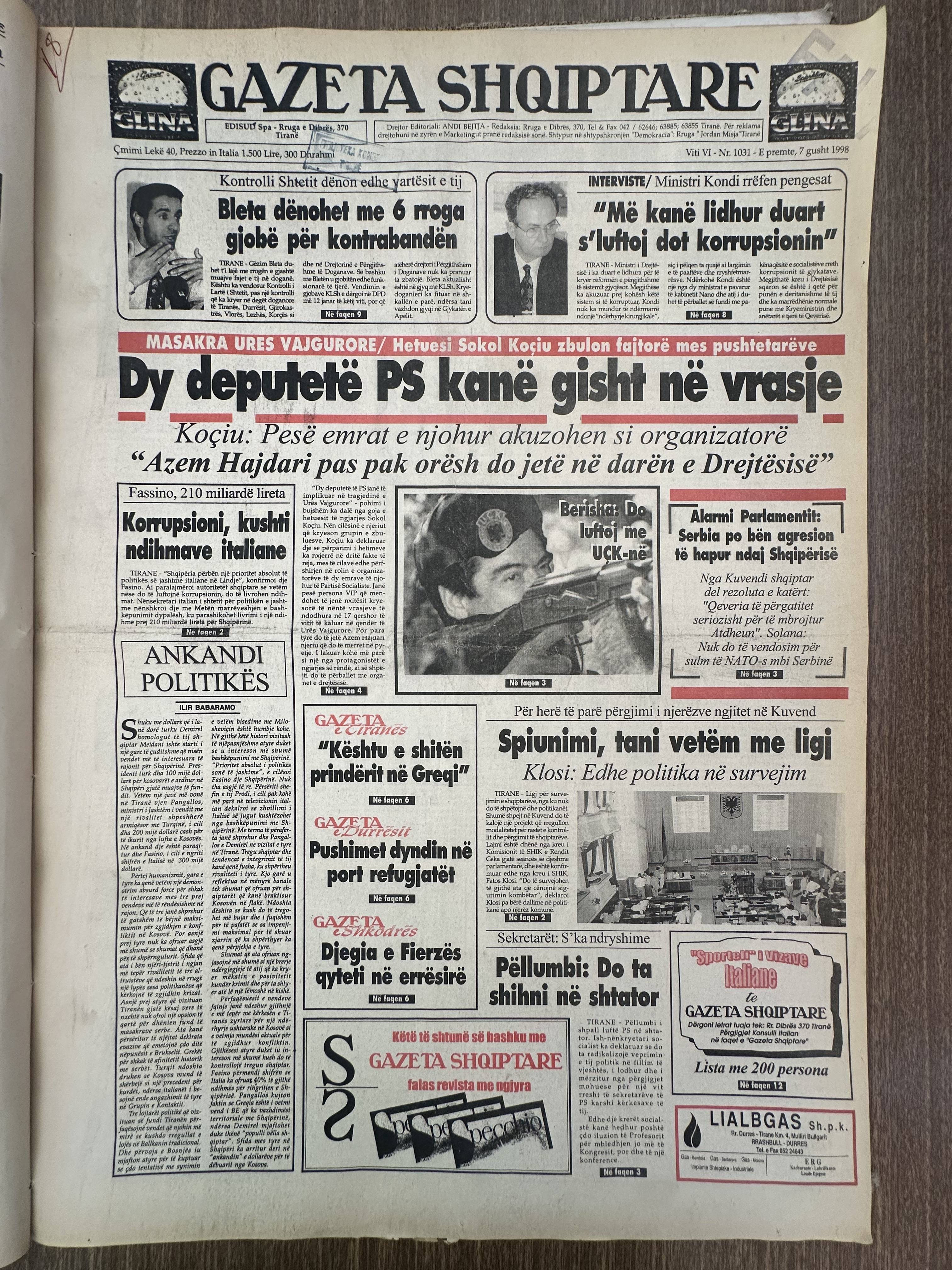 Gazeta Shqiptare 1998-08-07