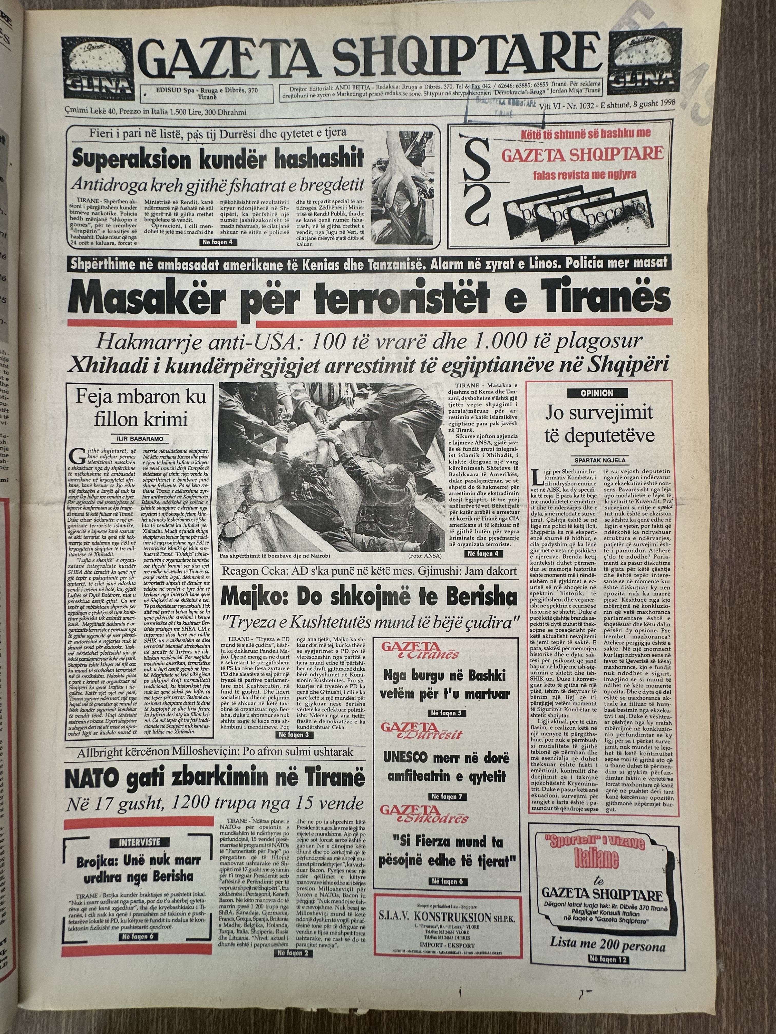 Gazeta Shqiptare 1998-08-08