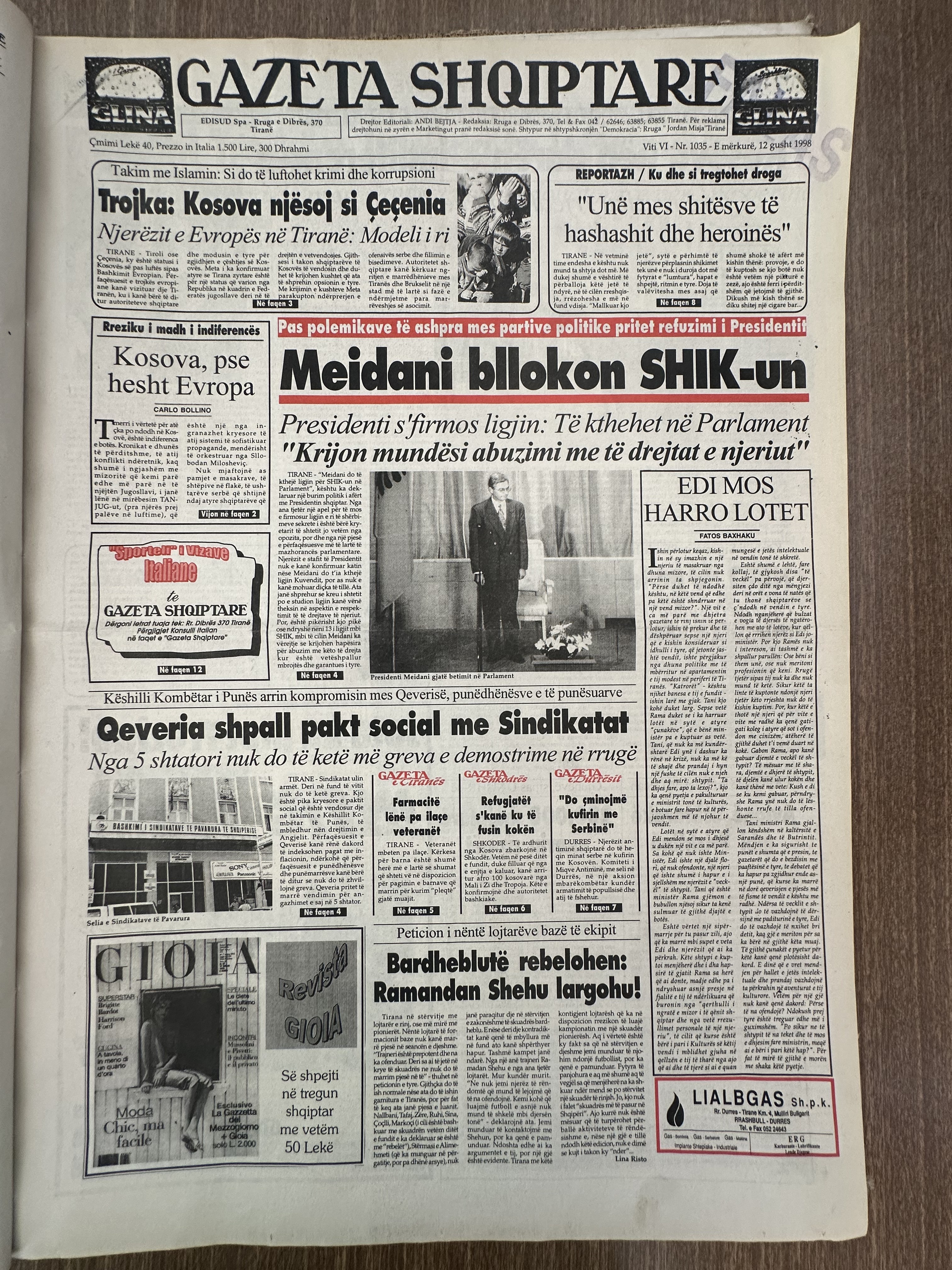 Gazeta Shqiptare 1998-08-12