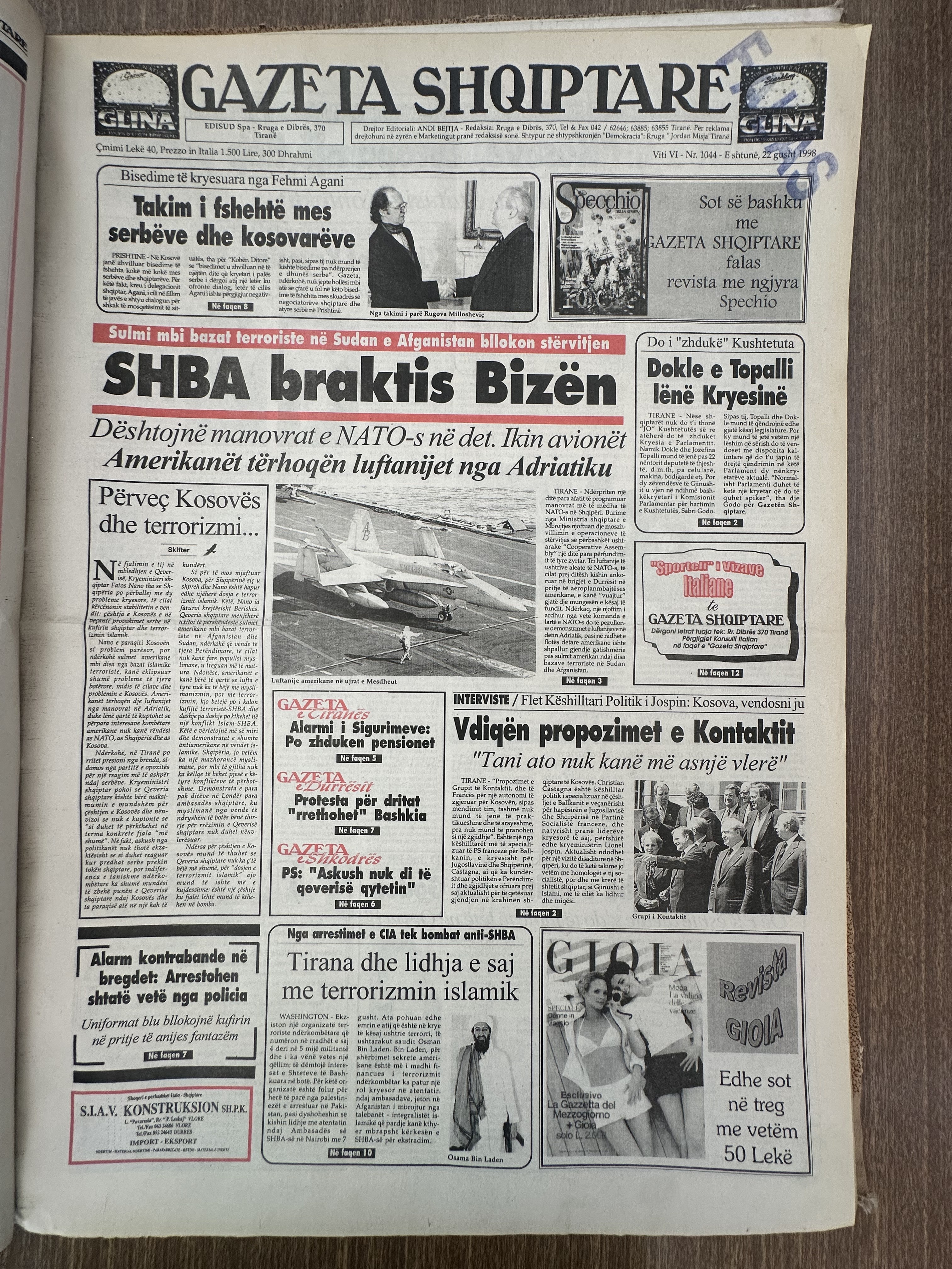 Gazeta Shqiptare 1998-09-06