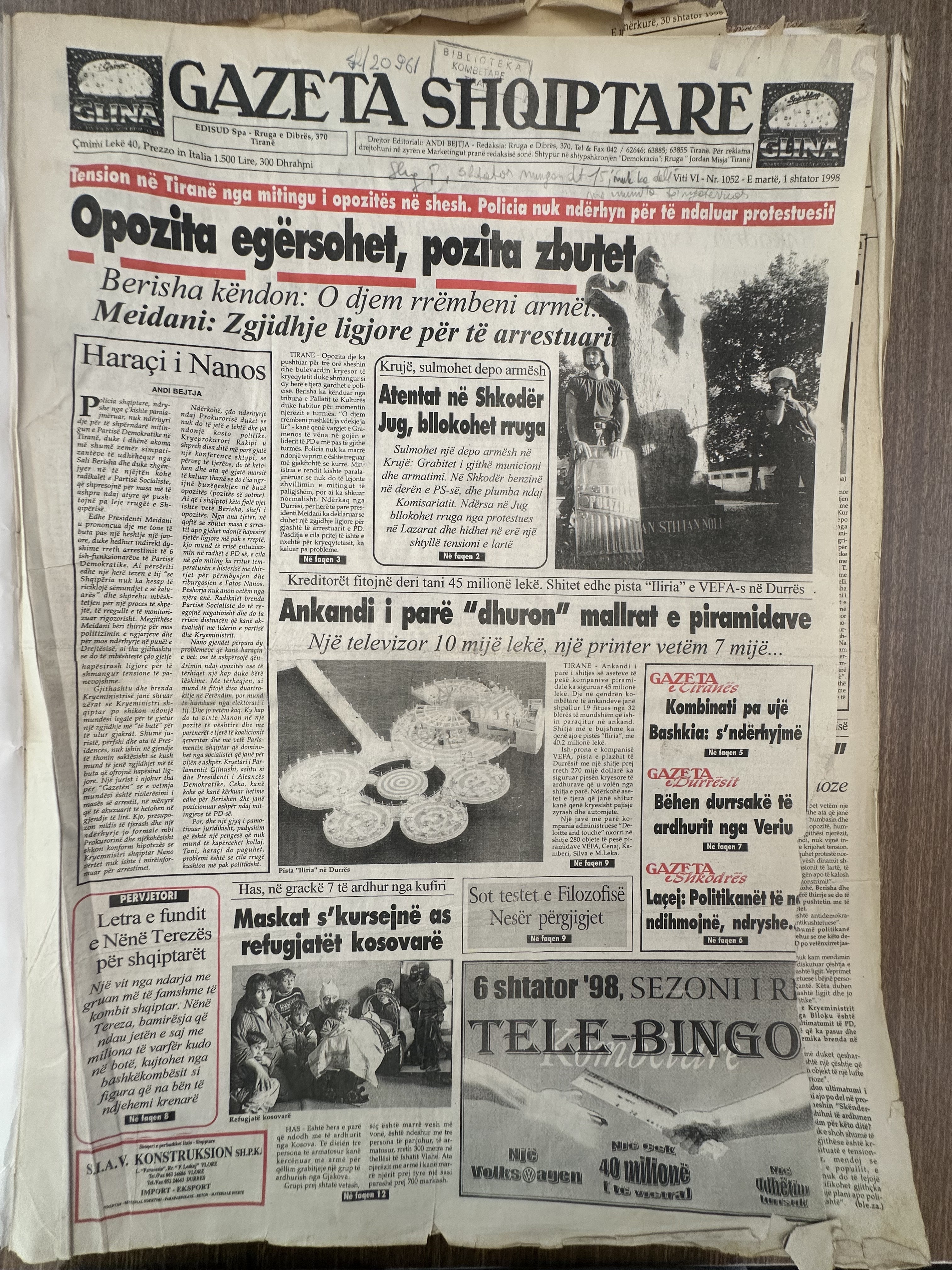 Gazeta Shqiptare 1998-02-07