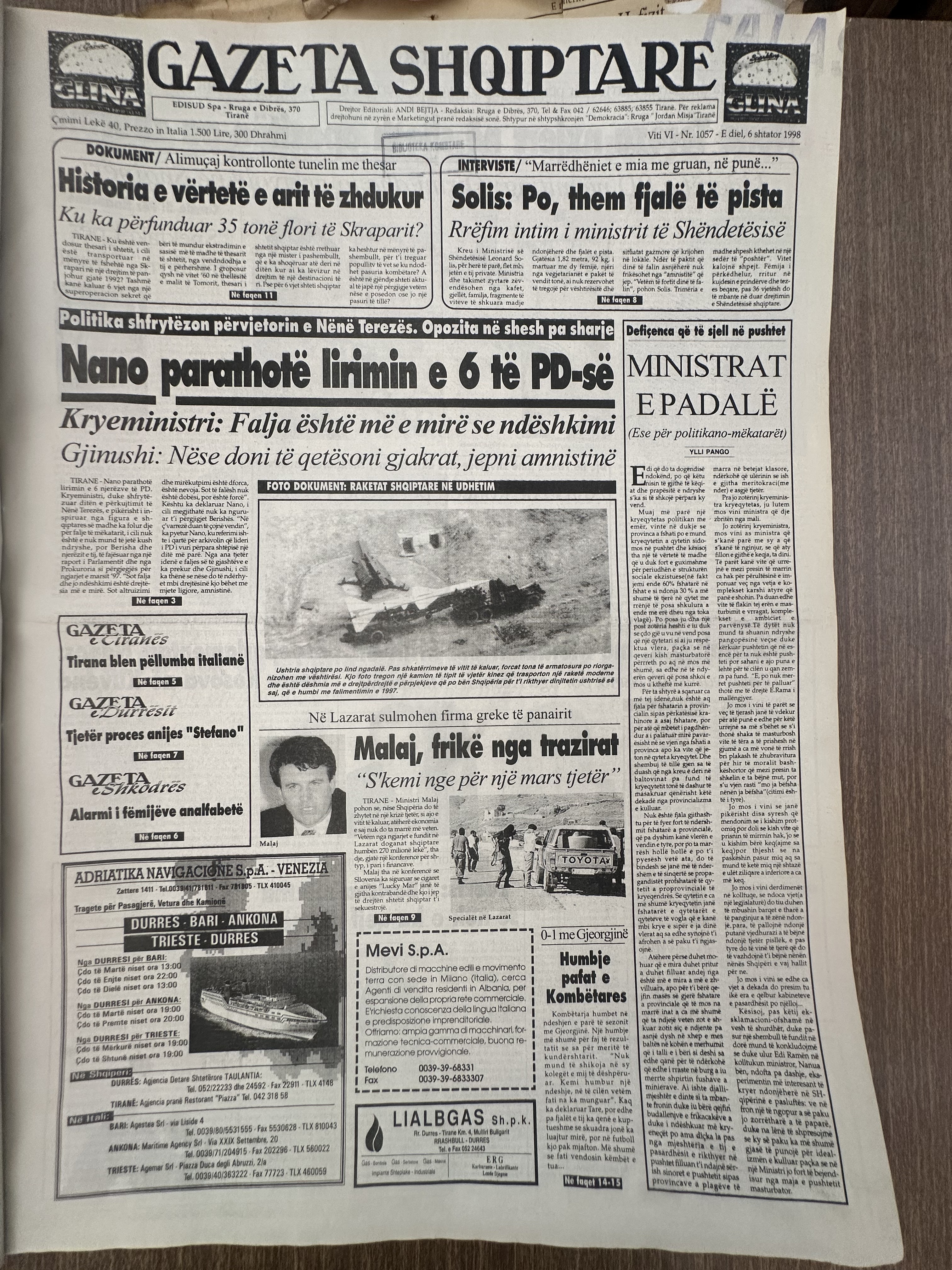 Gazeta Shqiptare 1998-02-05