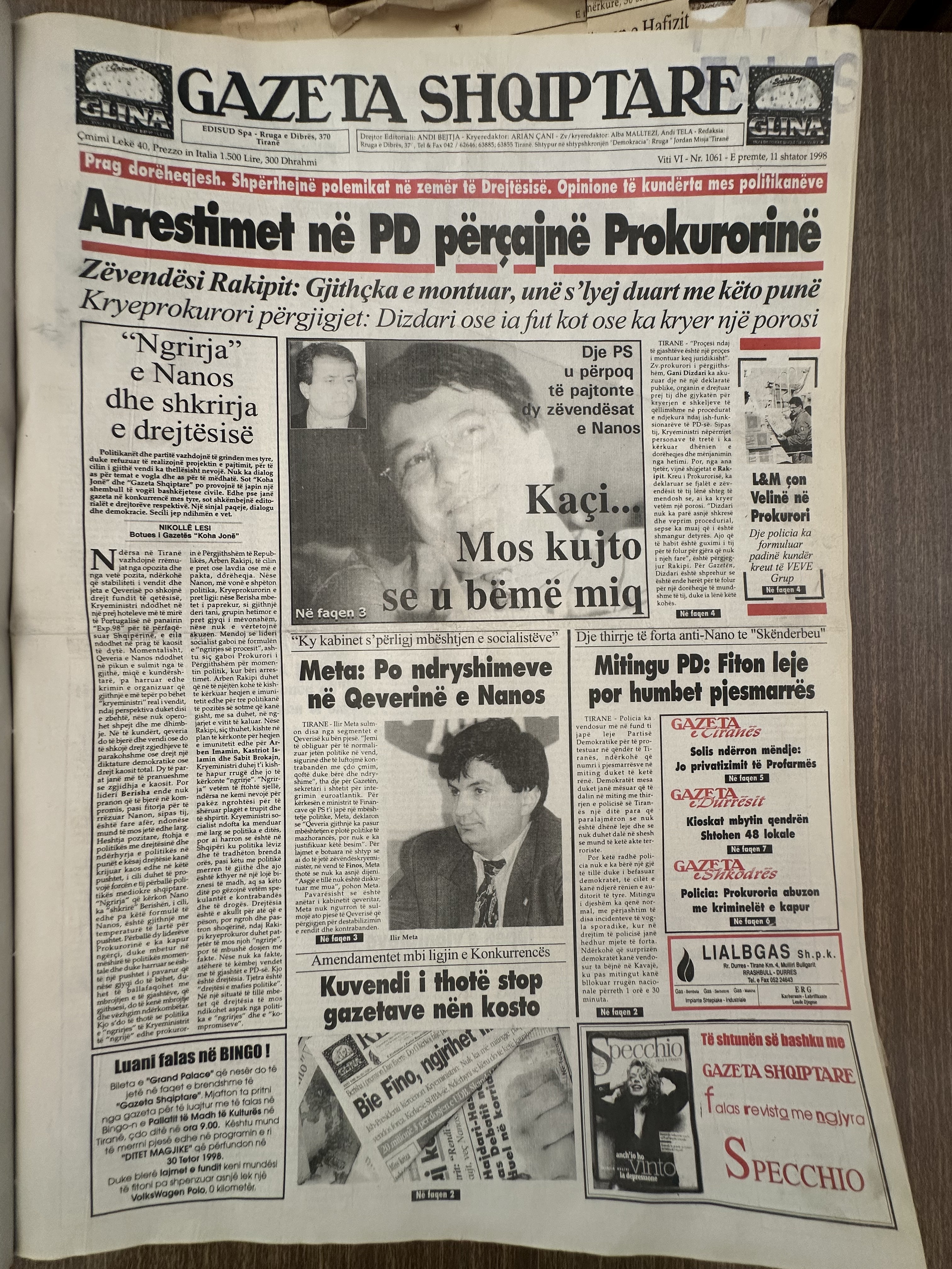 Gazeta Shqiptare 1998-09-11