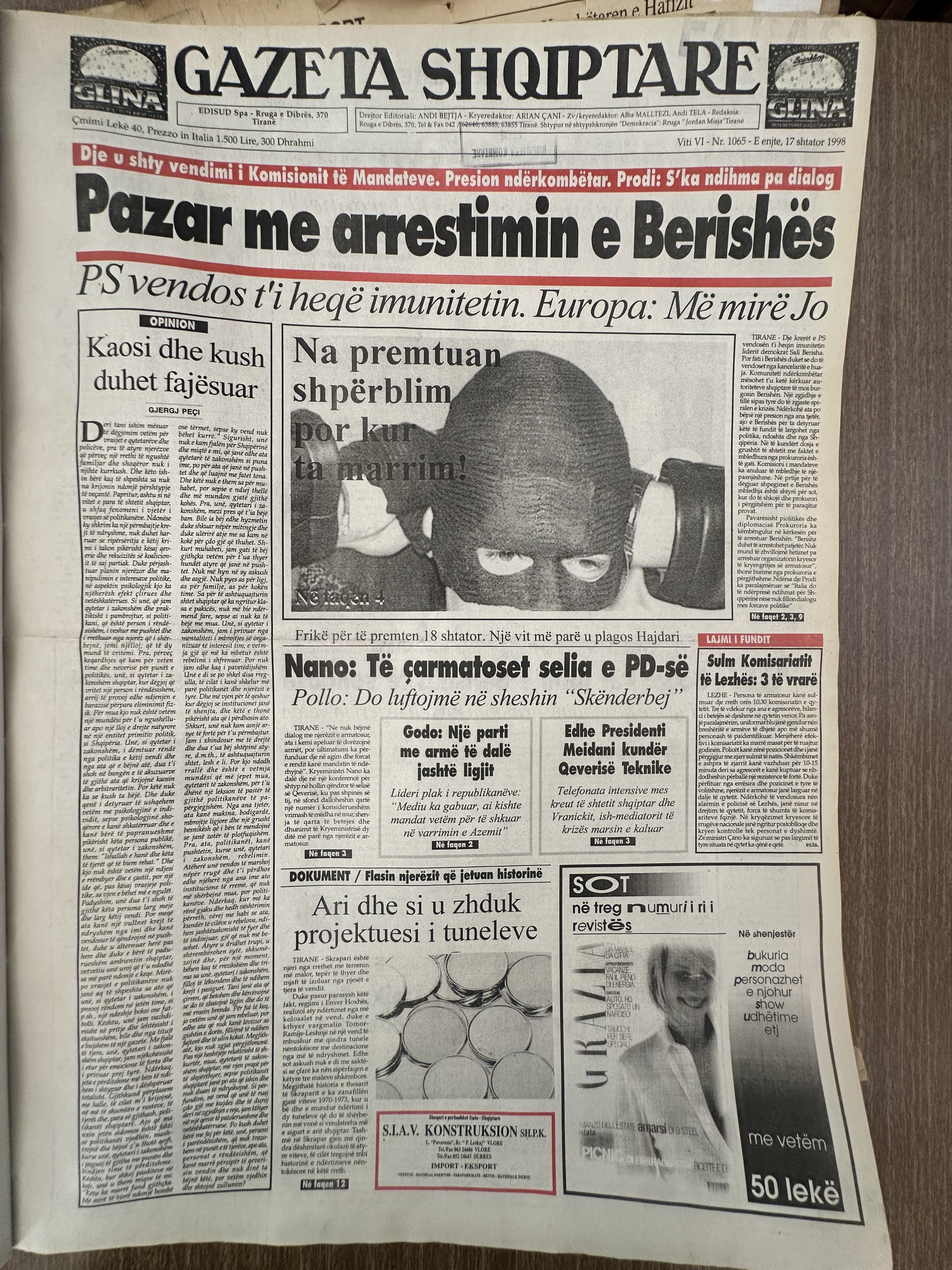 Gazeta Shqiptare 1998-09-17