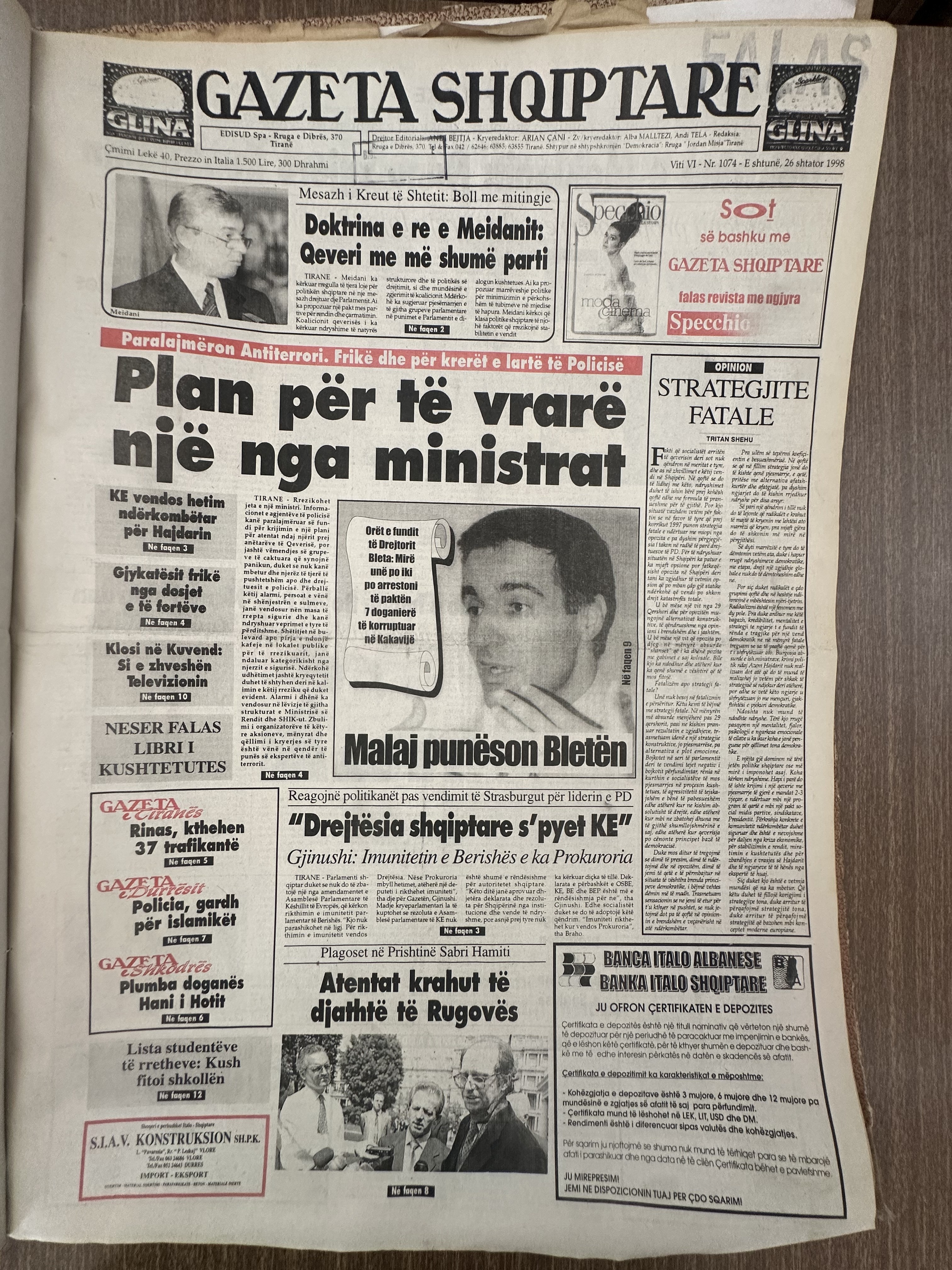 Gazeta Shqiptare 1998-02-26