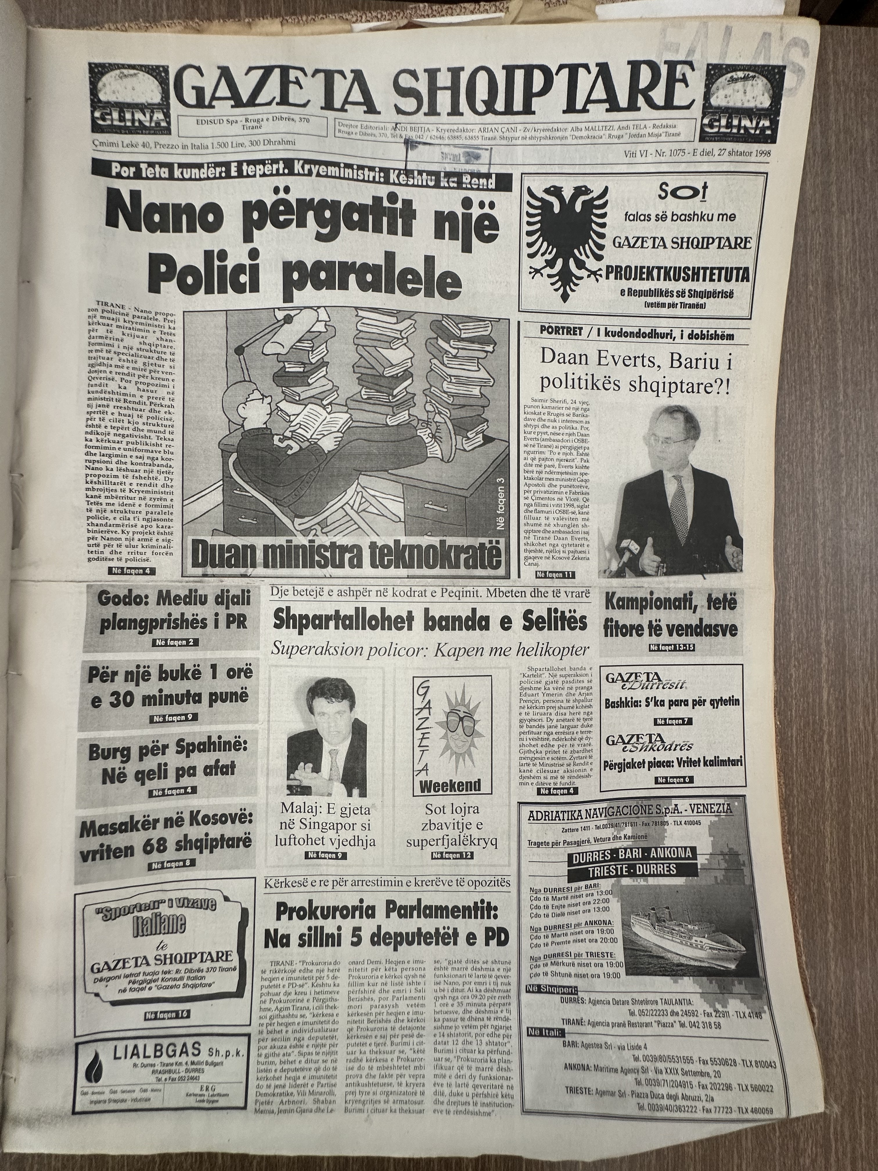 Gazeta Shqiptare 1998-09-27