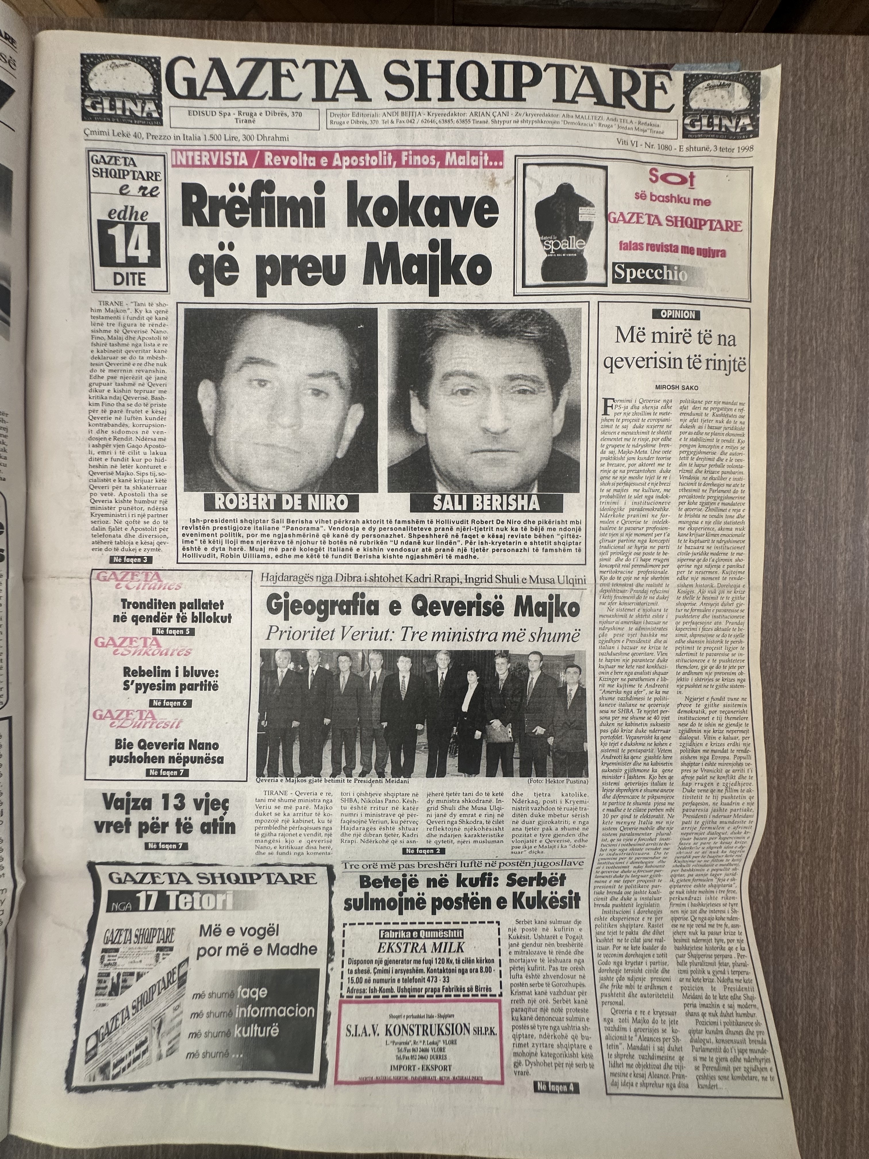Gazeta Shqiptare 1998-10-03