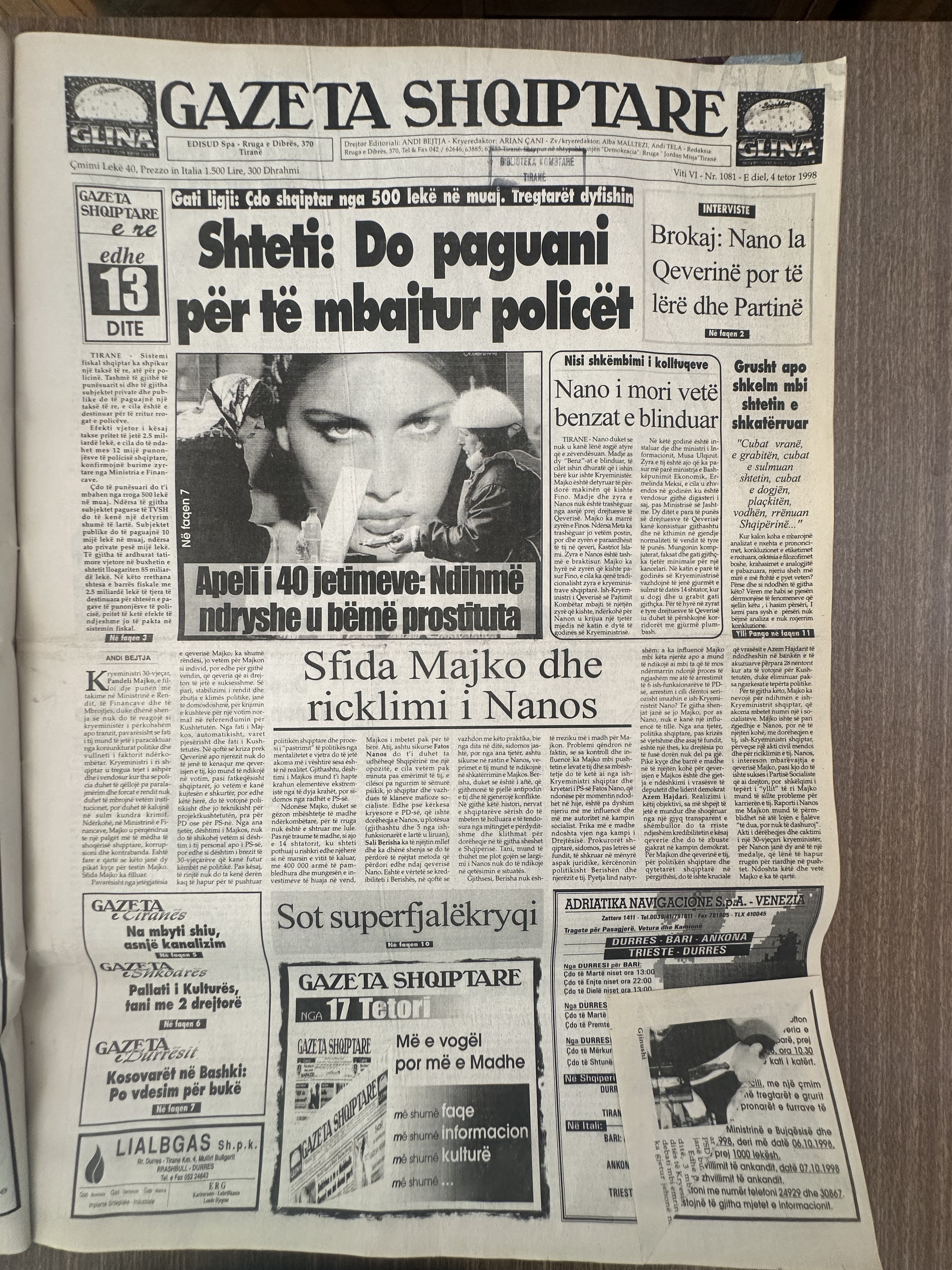 Gazeta Shqiptare 1998-10-04