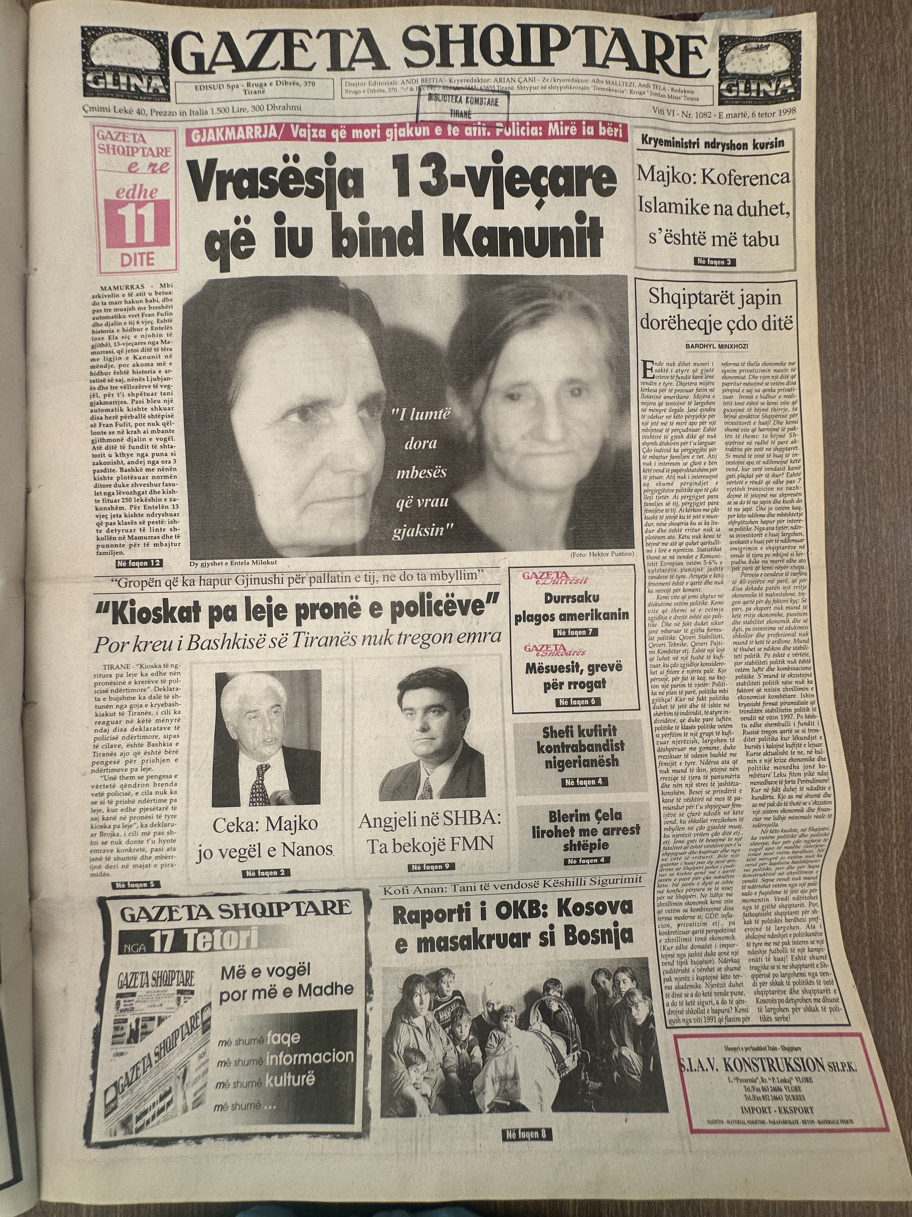 Gazeta Shqiptare 1998-10-06