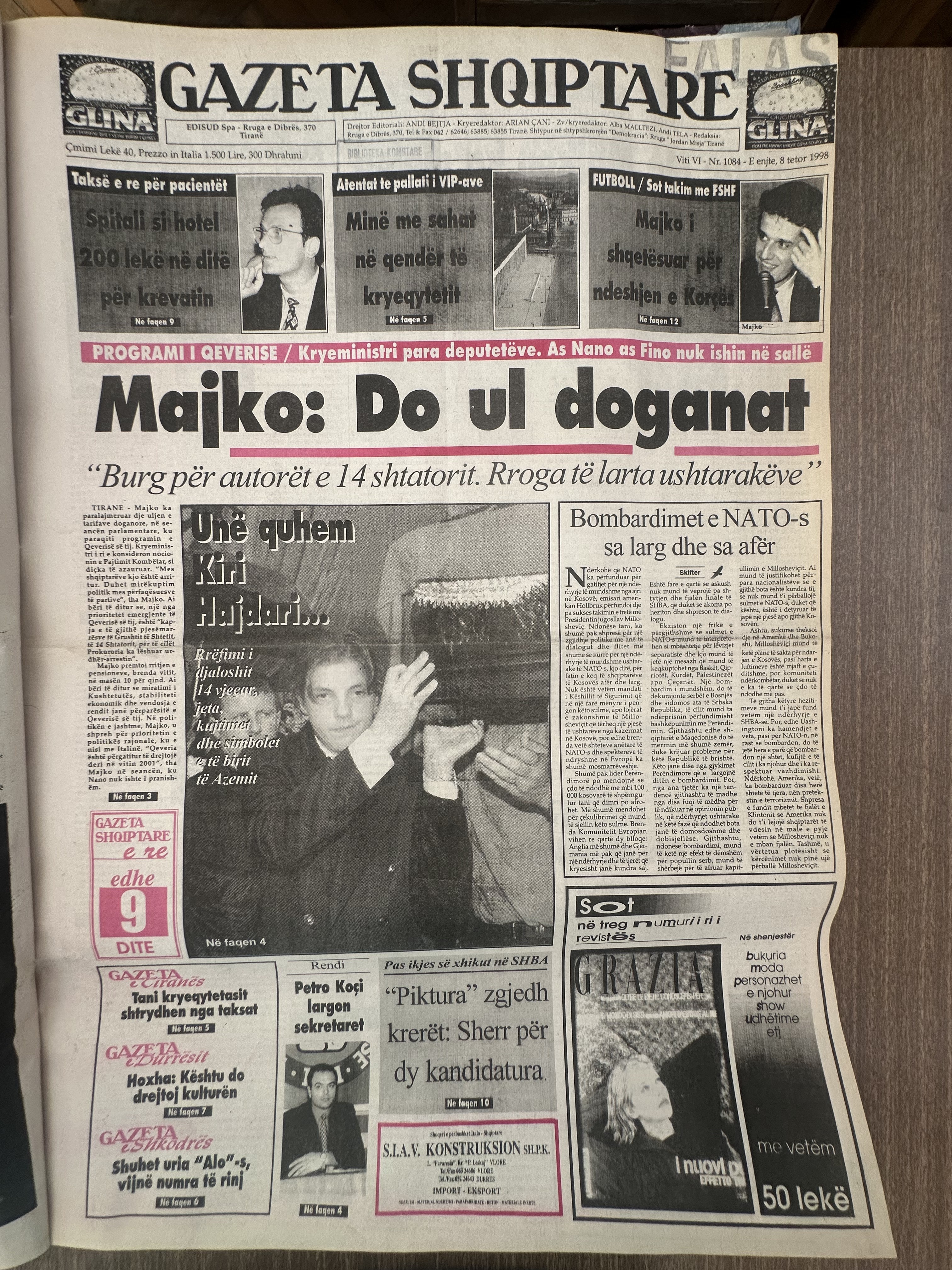 Gazeta Shqiptare 1998-10-08