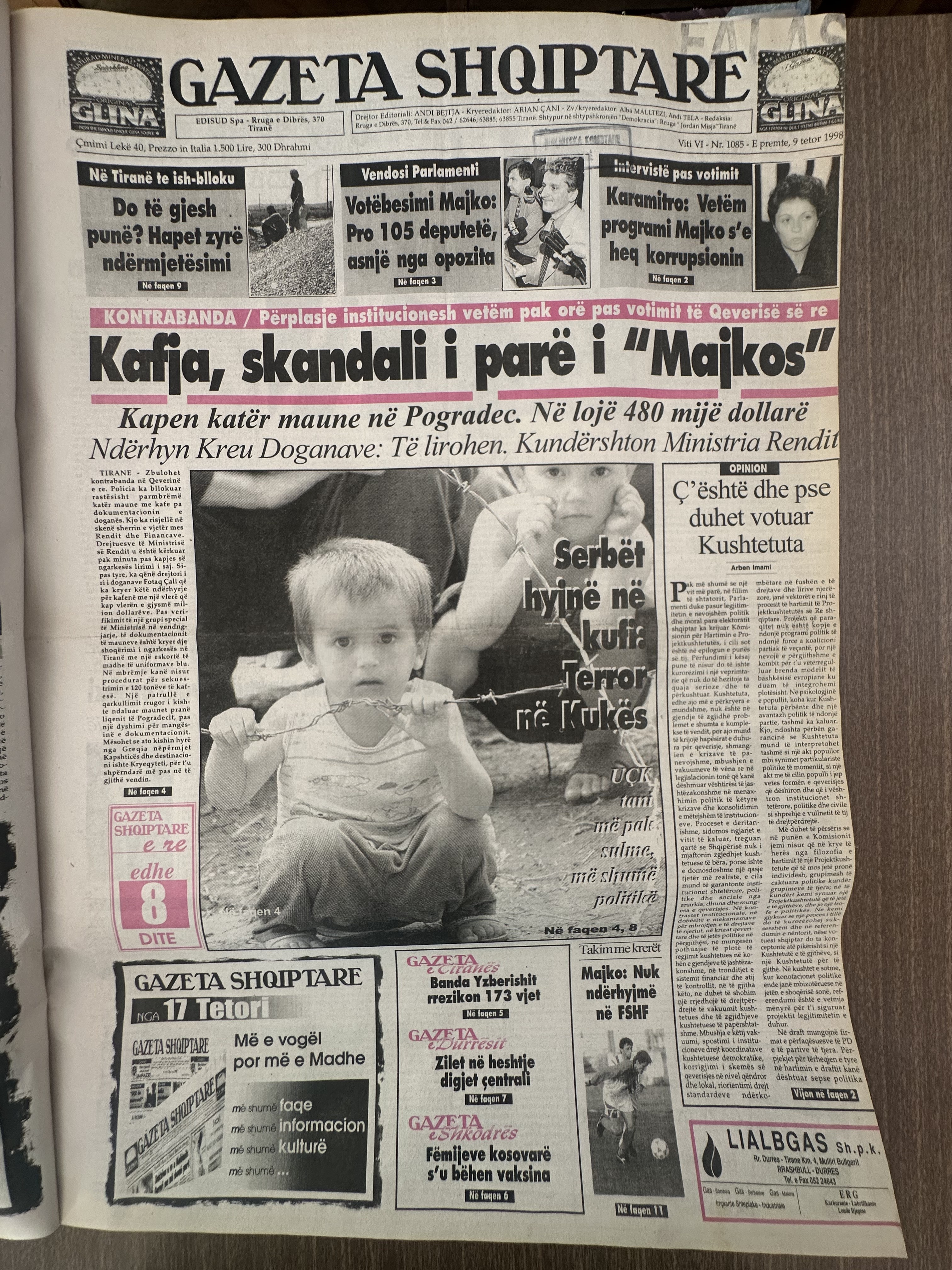 Gazeta Shqiptare 1998-10-09