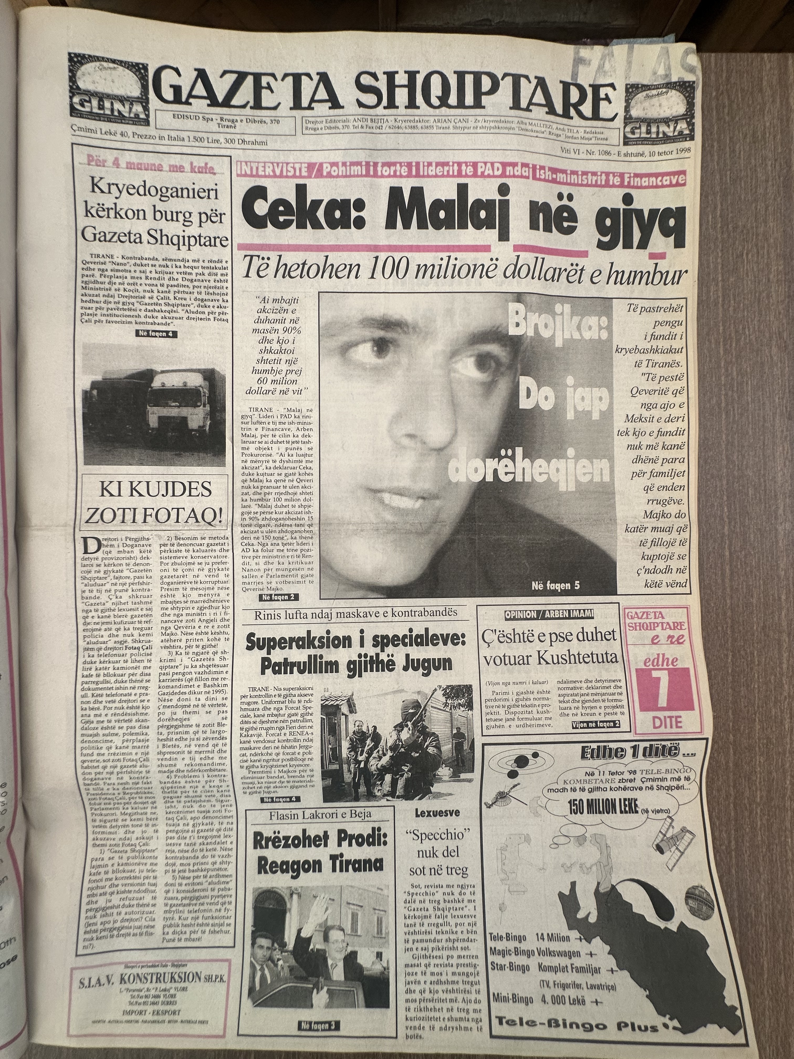 Gazeta Shqiptare 1998-10-10