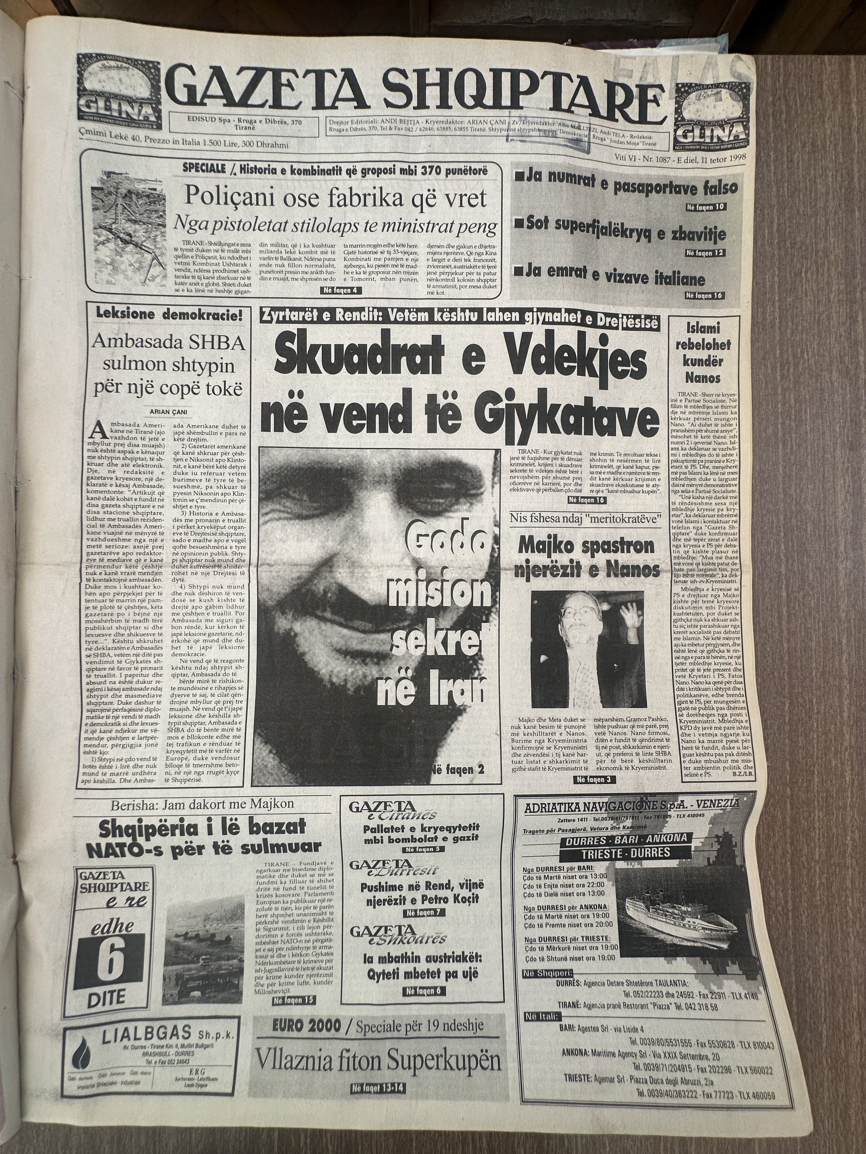 Gazeta Shqiptare 1998-10-11
