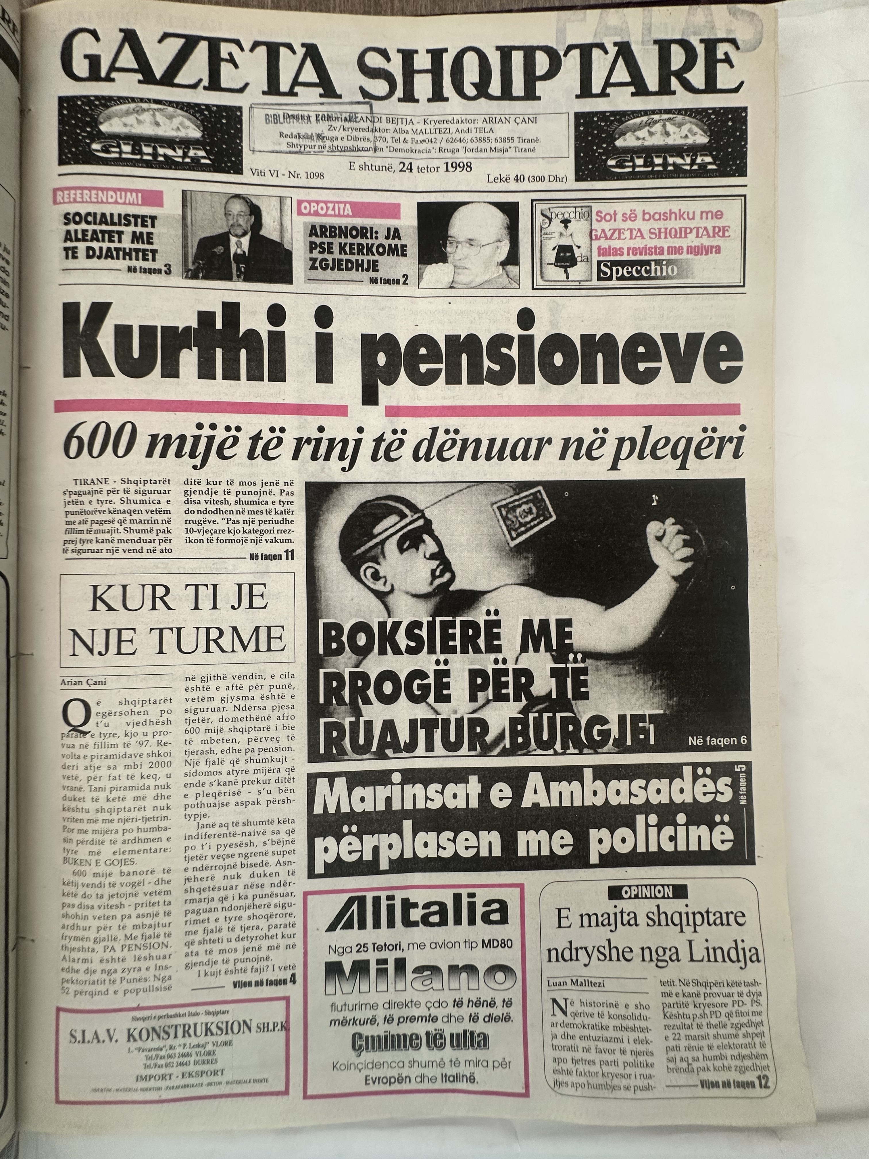 Gazeta Shqiptare 1998-10-24
