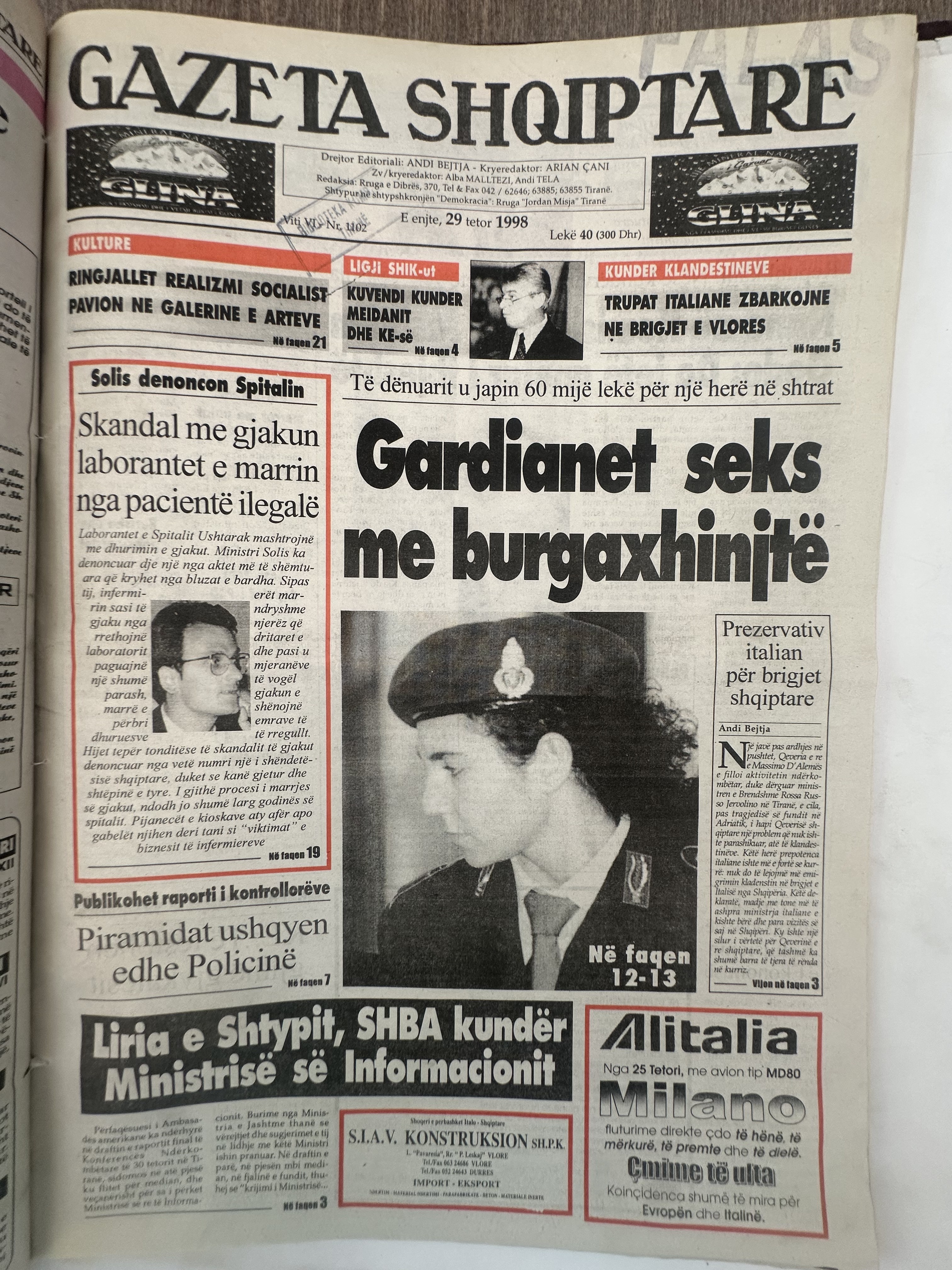Gazeta Shqiptare 1998-10-29