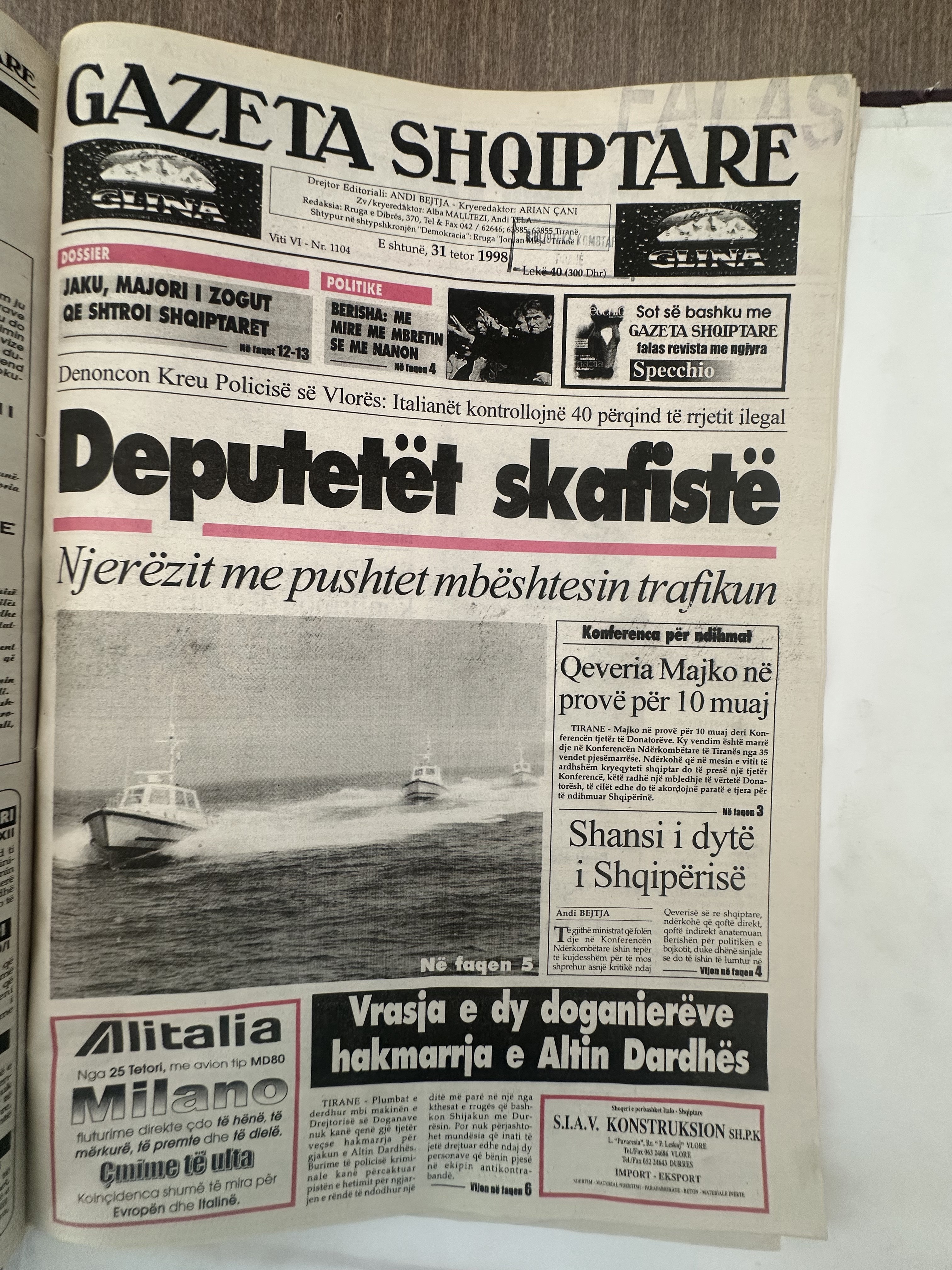 Gazeta Shqiptare 1998-10-31
