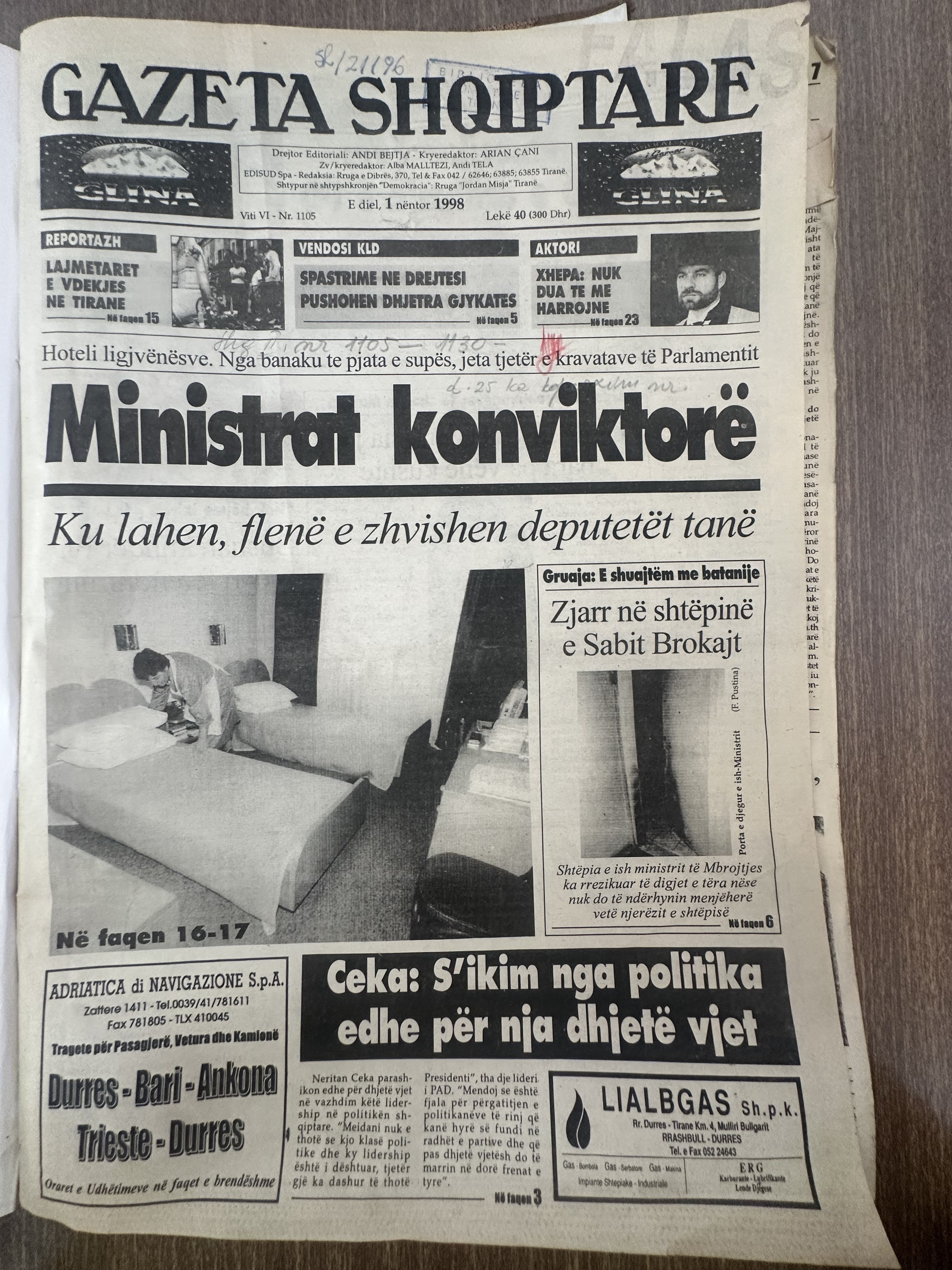 Gazeta Shqiptare 1998-03-01