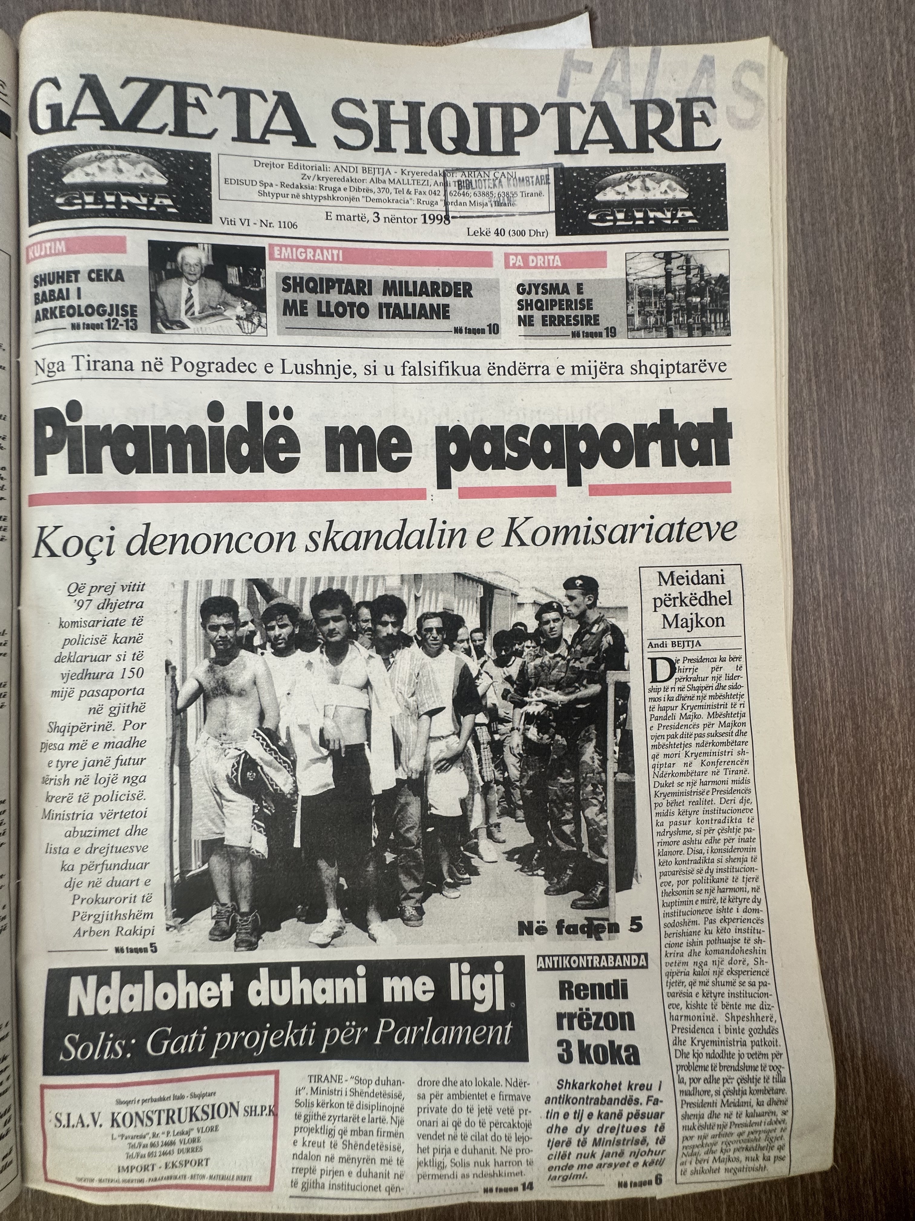 Gazeta Shqiptare 1998-03-03