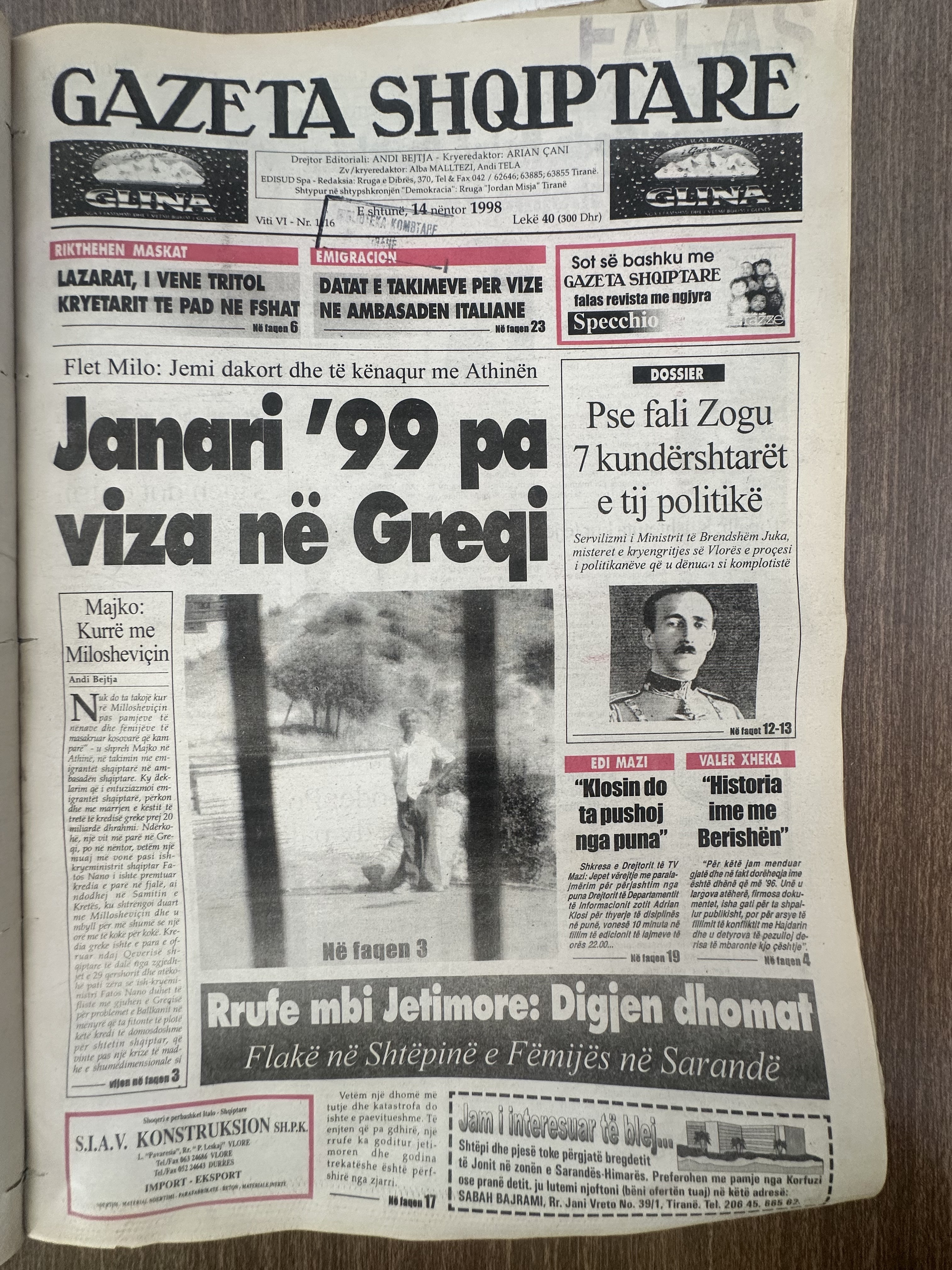 Gazeta Shqiptare 1998-11-14