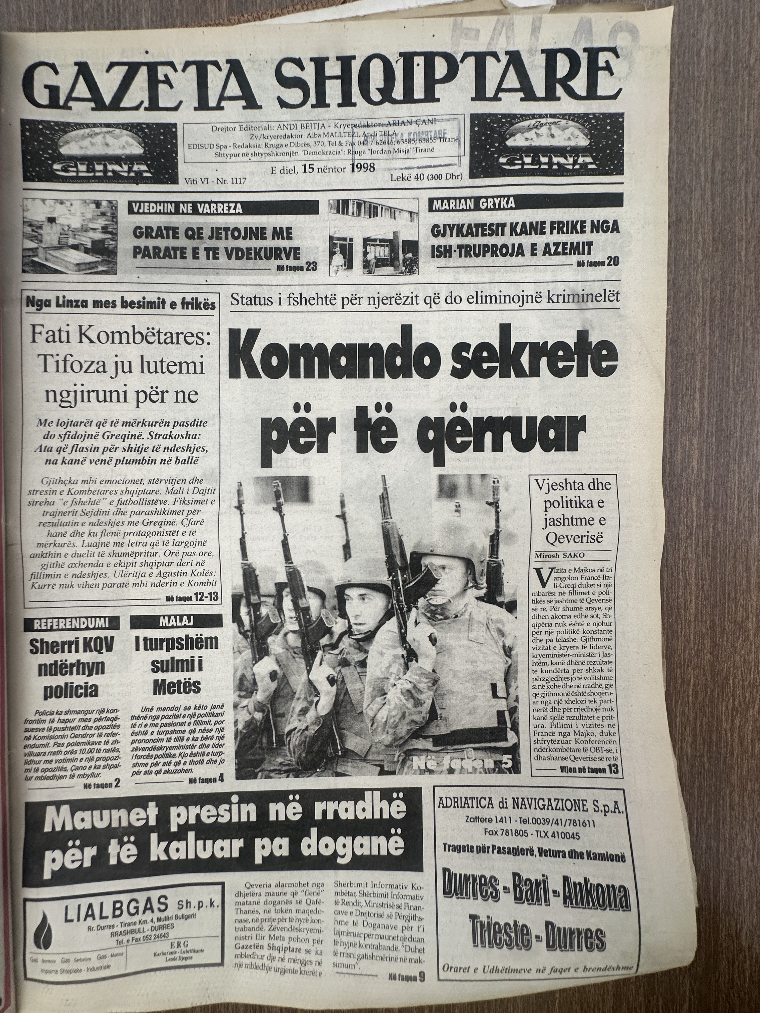 Gazeta Shqiptare 1998-11-15
