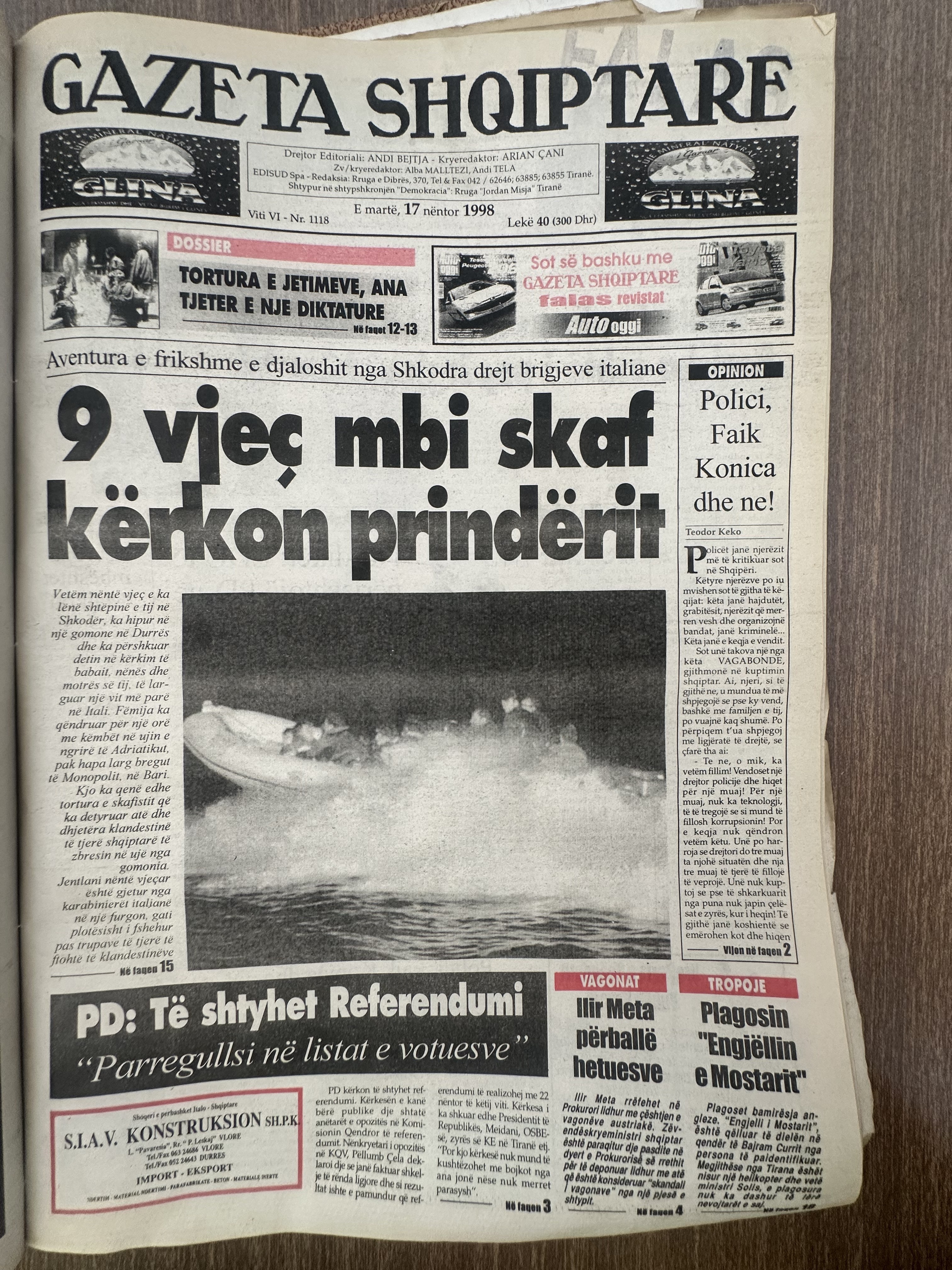 Gazeta Shqiptare 1998-11-17