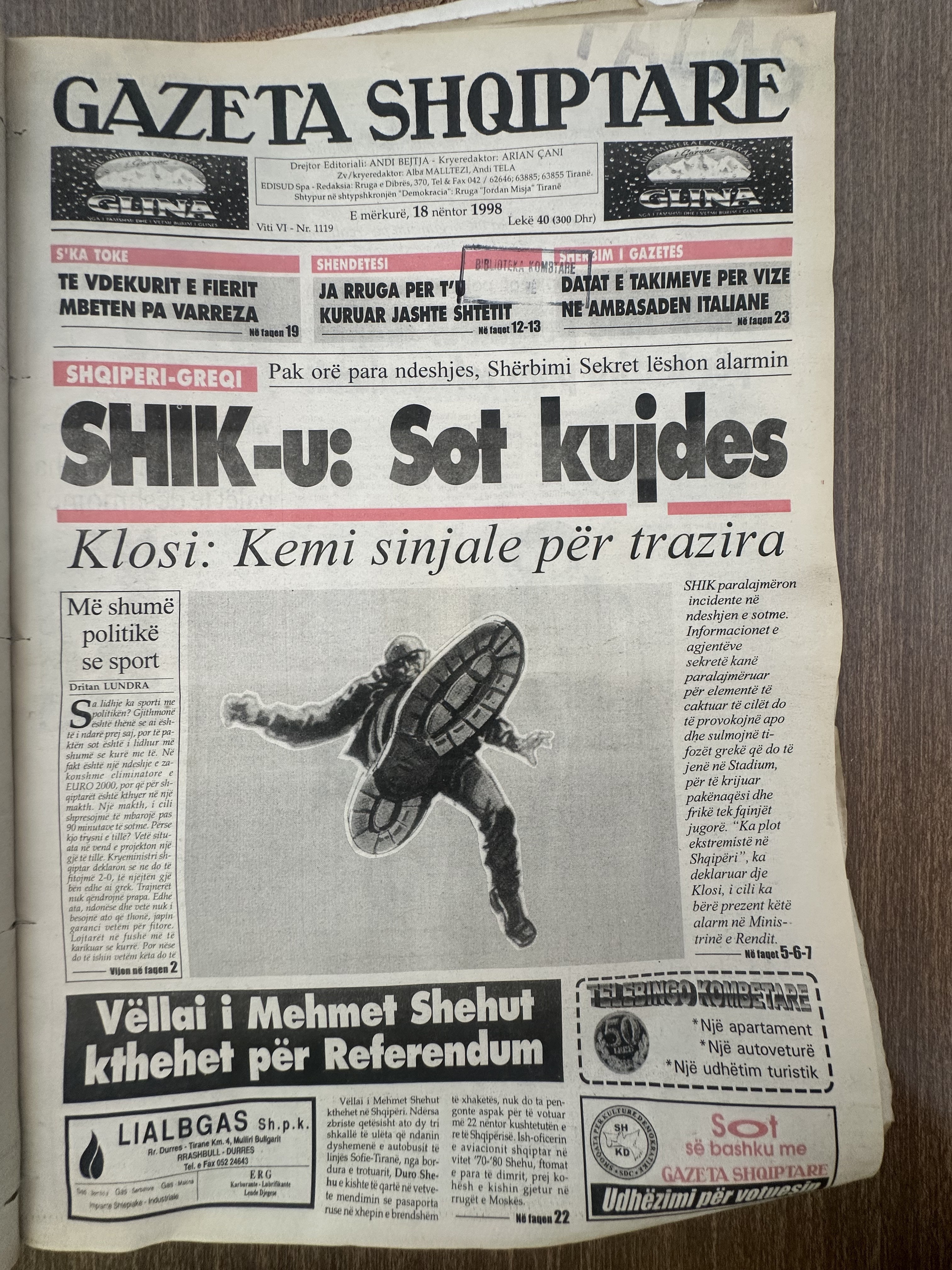 Gazeta Shqiptare 1998-11-18