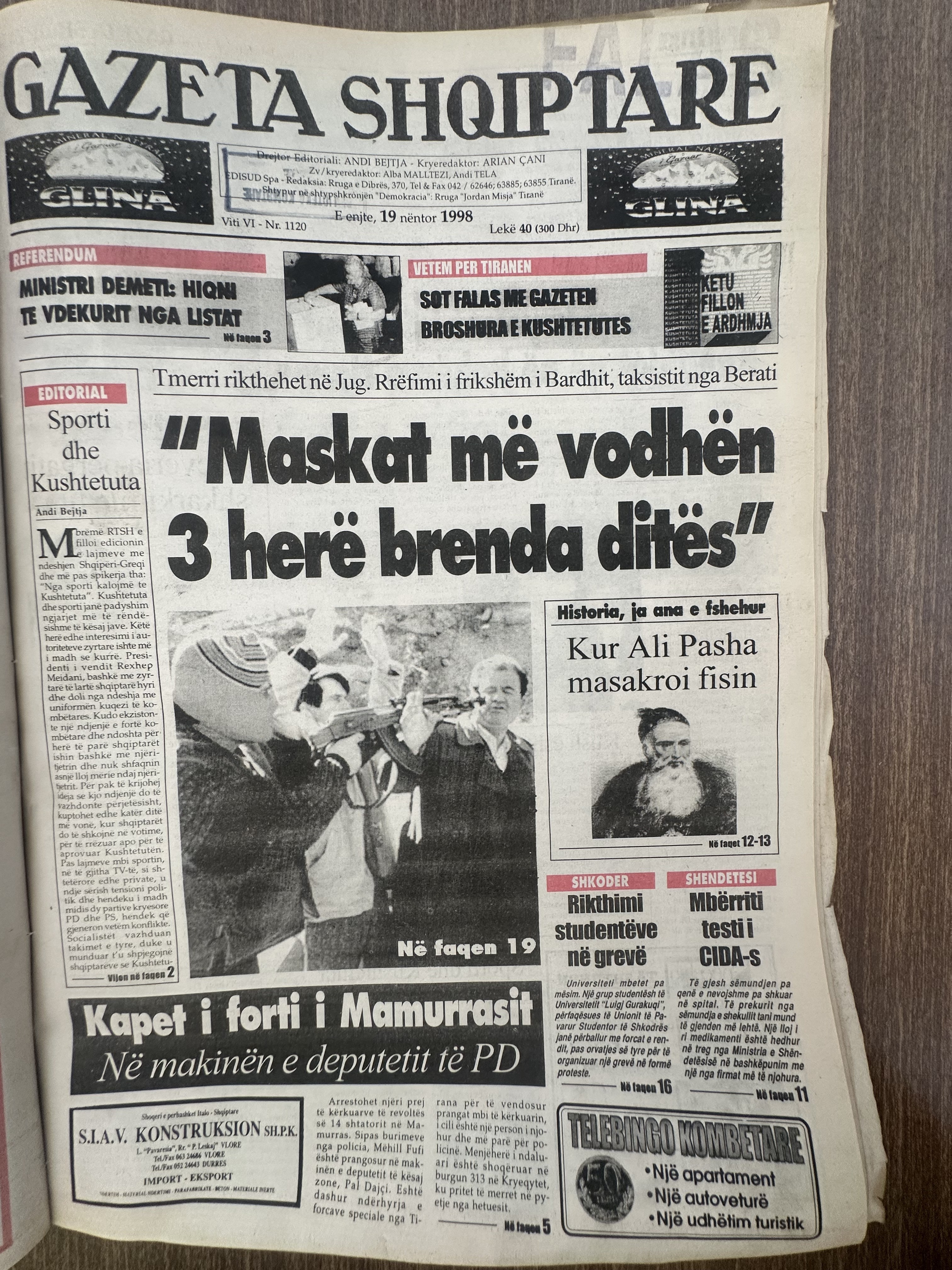 Gazeta Shqiptare 1998-11-19