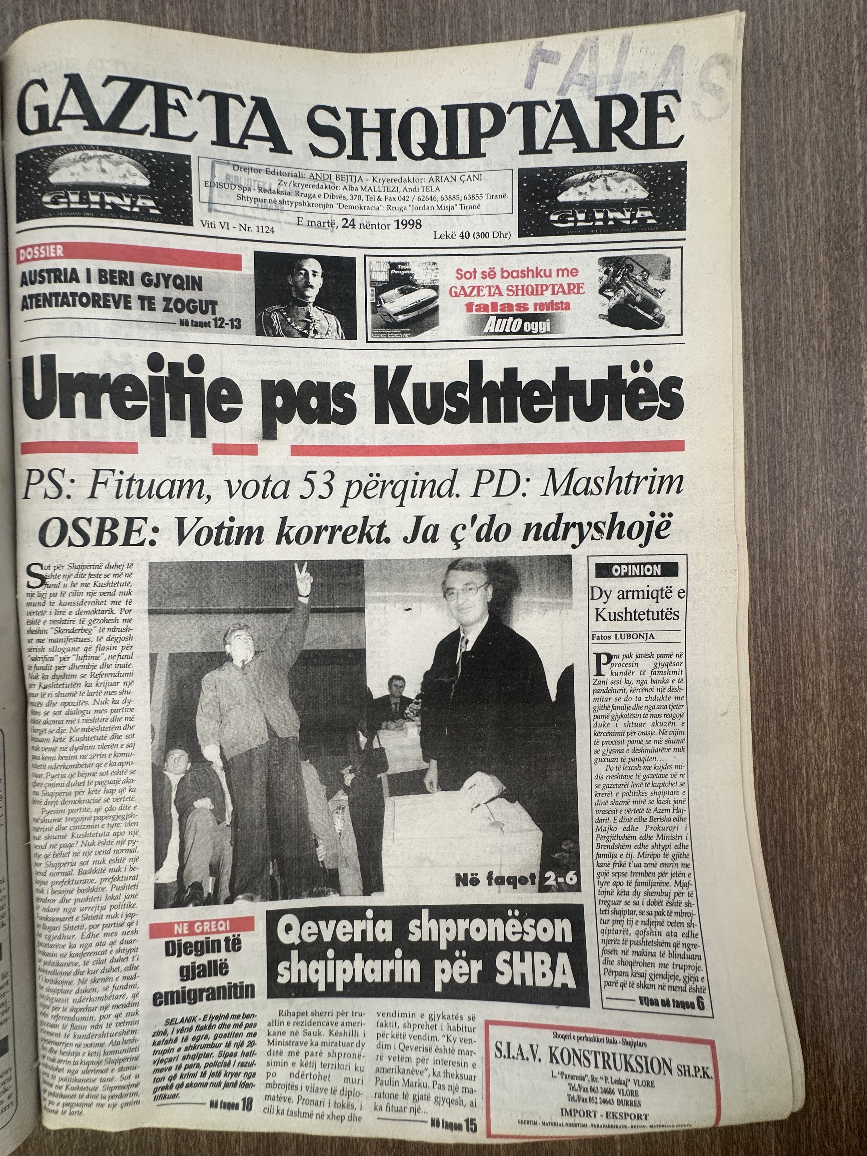 Gazeta Shqiptare 1998-03-24