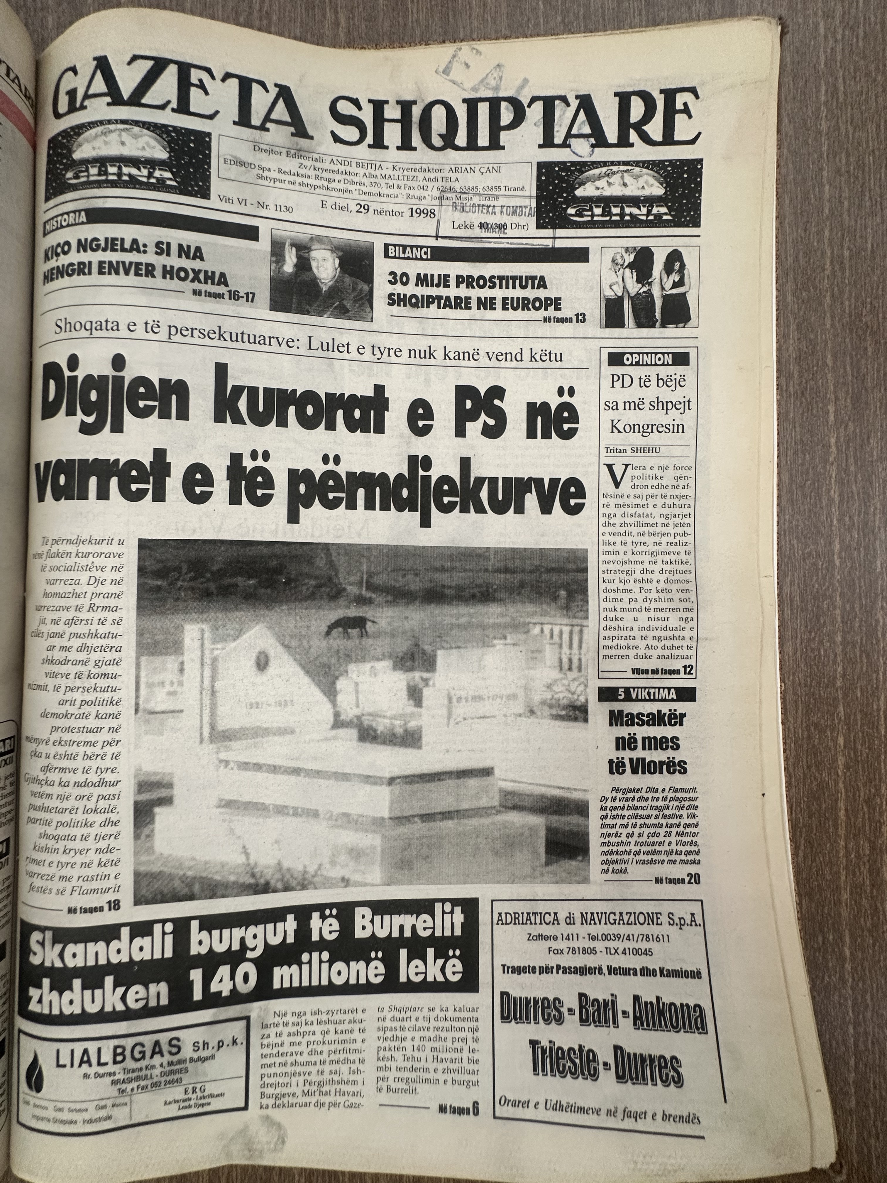 Gazeta Shqiptare 1998-11-29