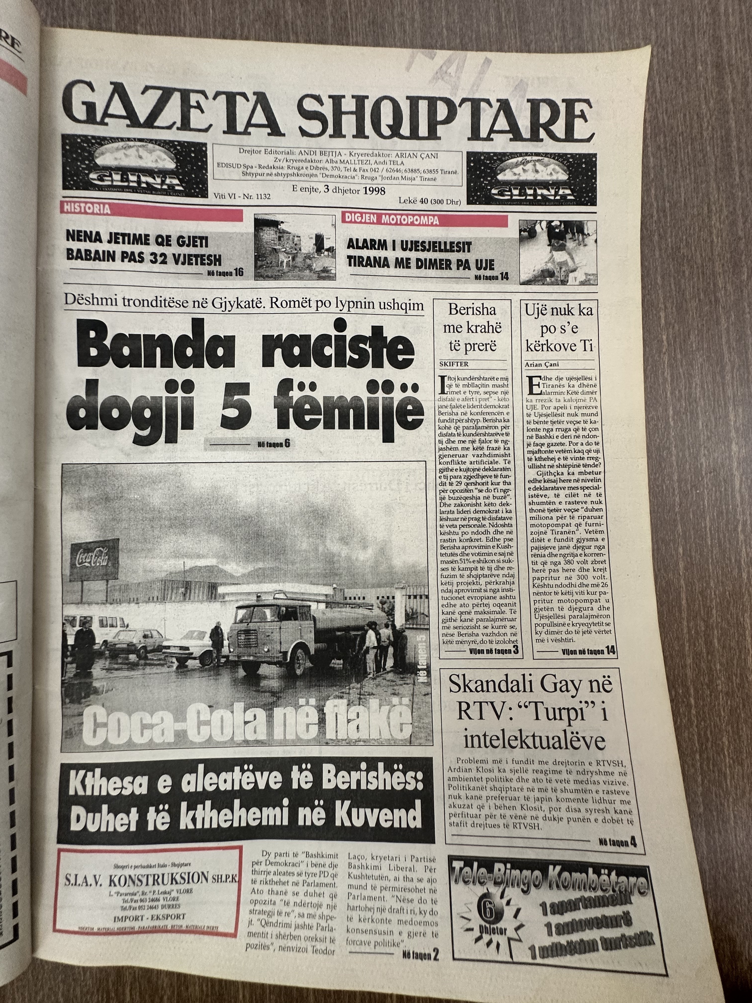 Gazeta Shqiptare 1998-12-03