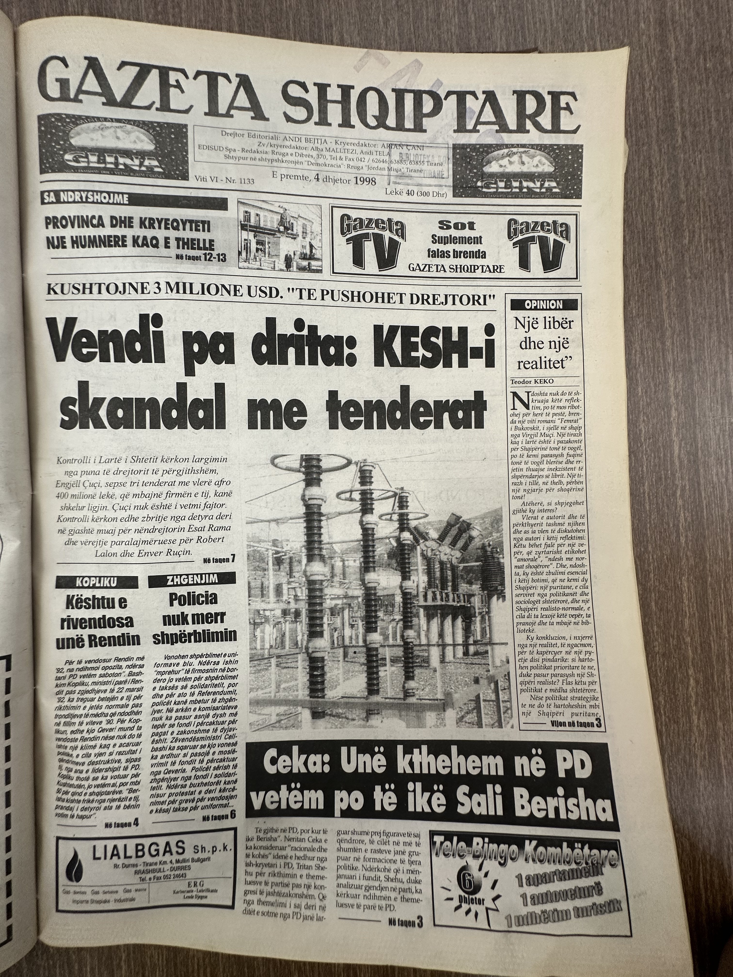 Gazeta Shqiptare 1998-09-04