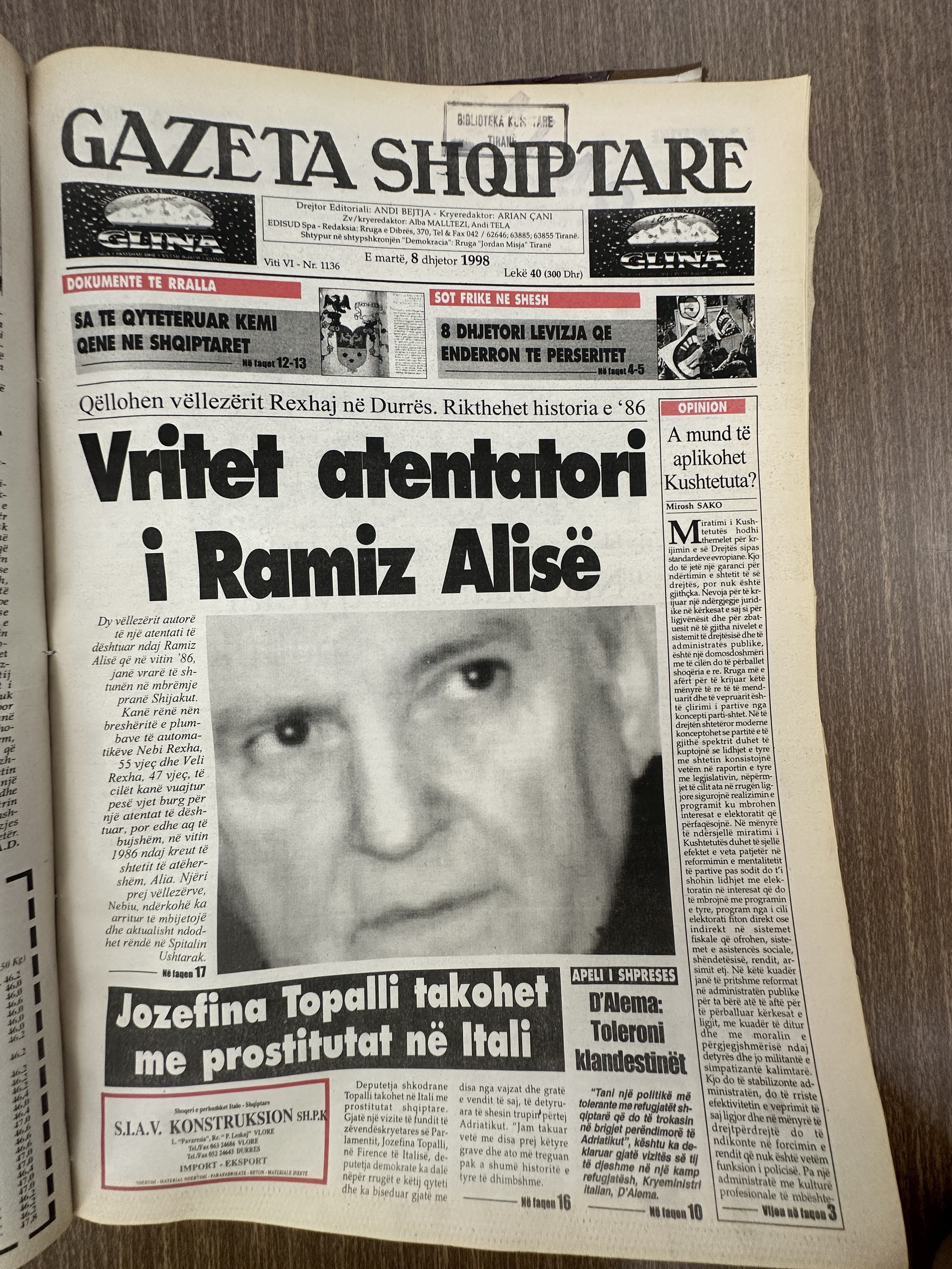 Gazeta Shqiptare 1998-12-08