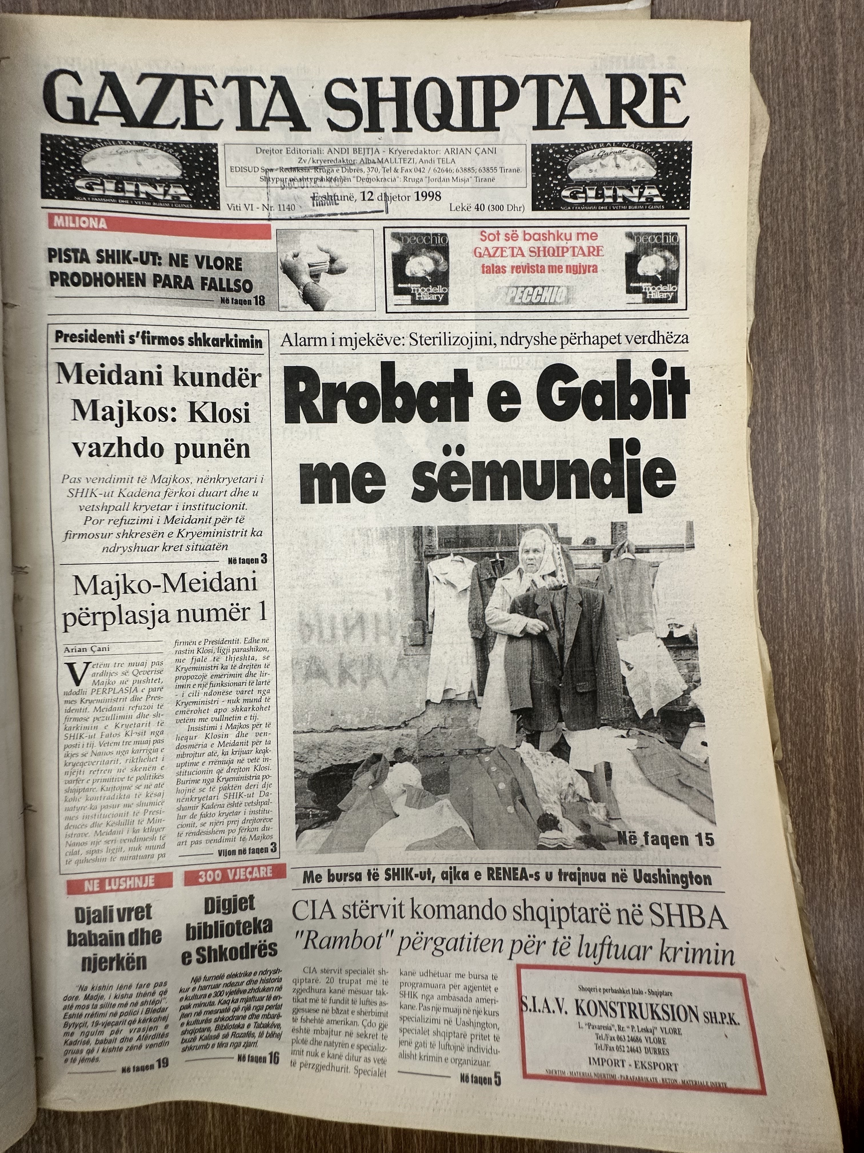 Gazeta Shqiptare 1998-12-12