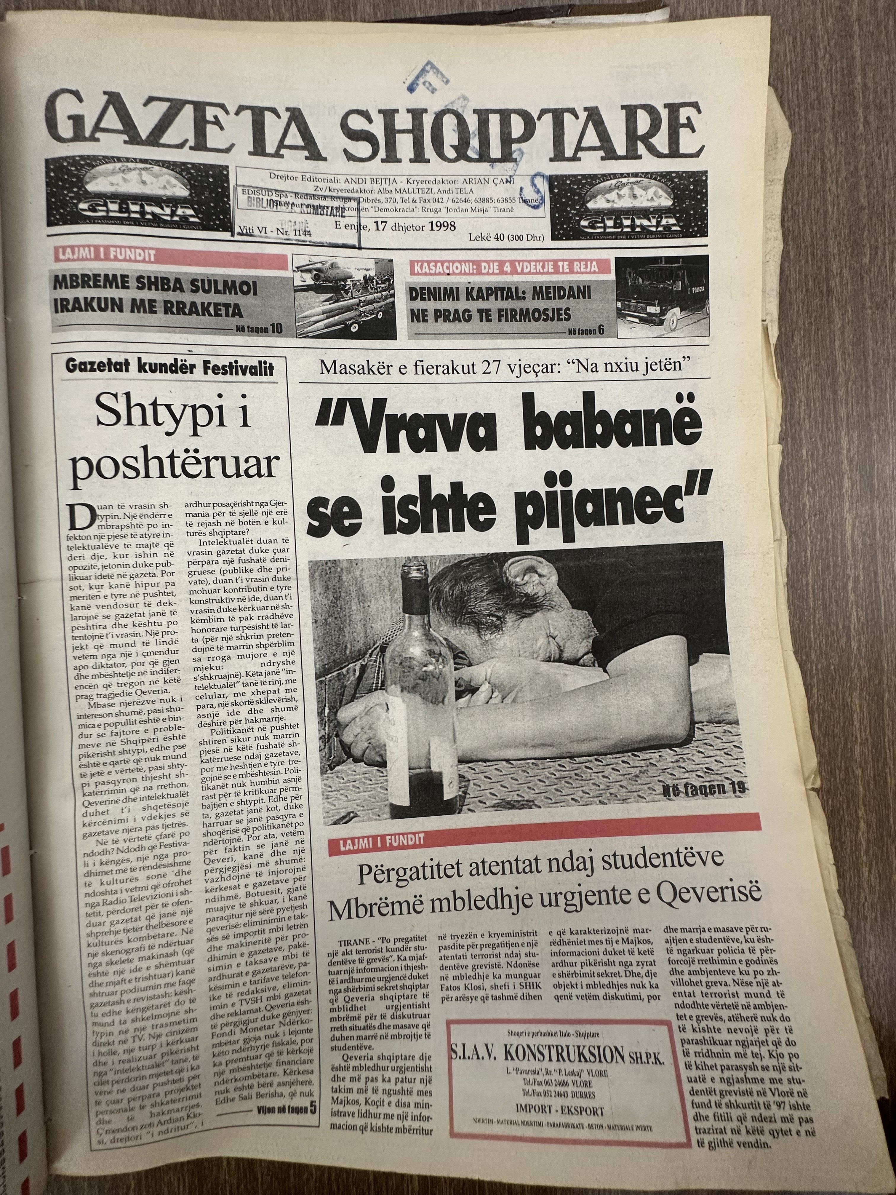 Gazeta Shqiptare 1998-12-17