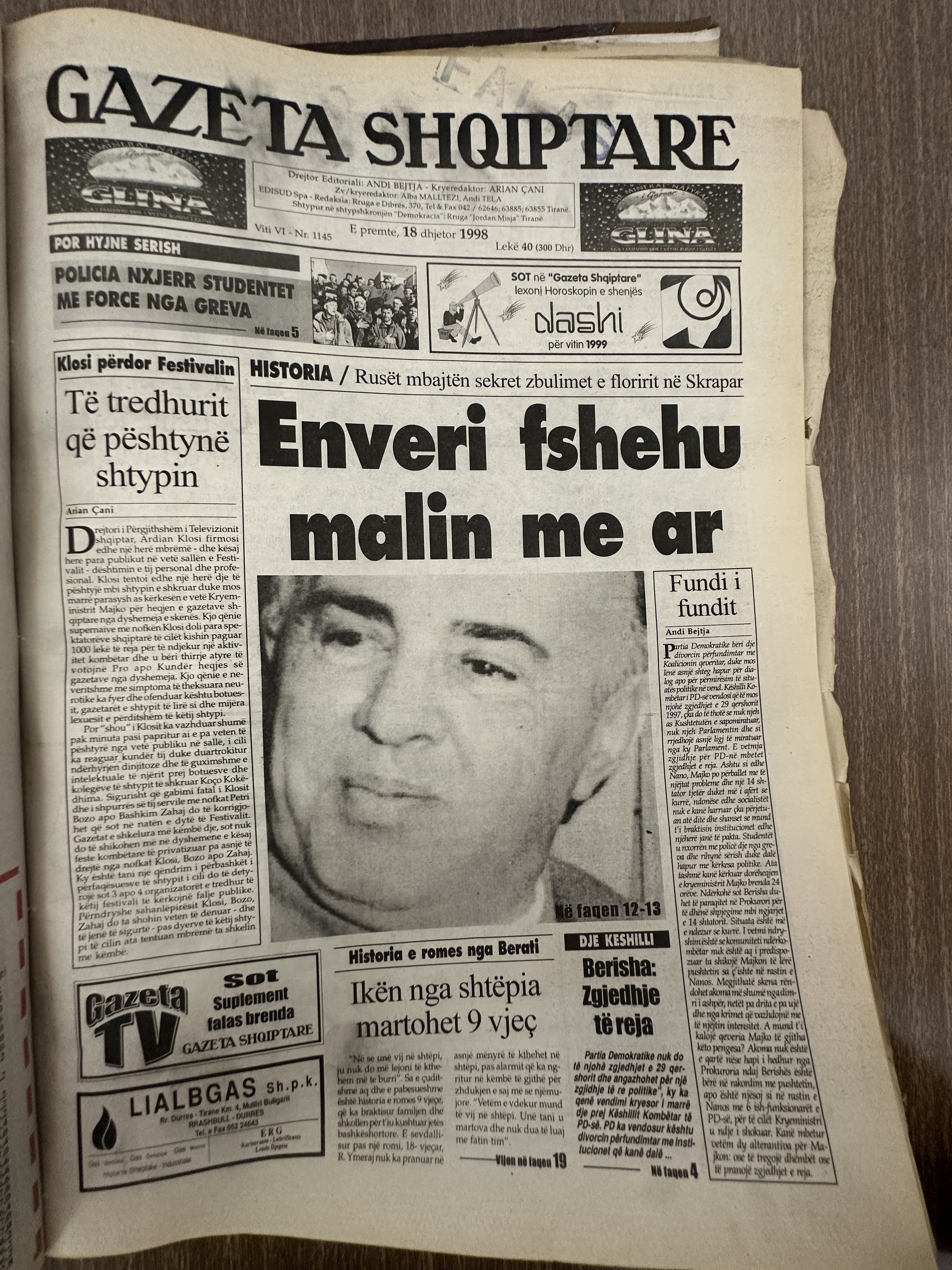 Gazeta Shqiptare 1998-09-18