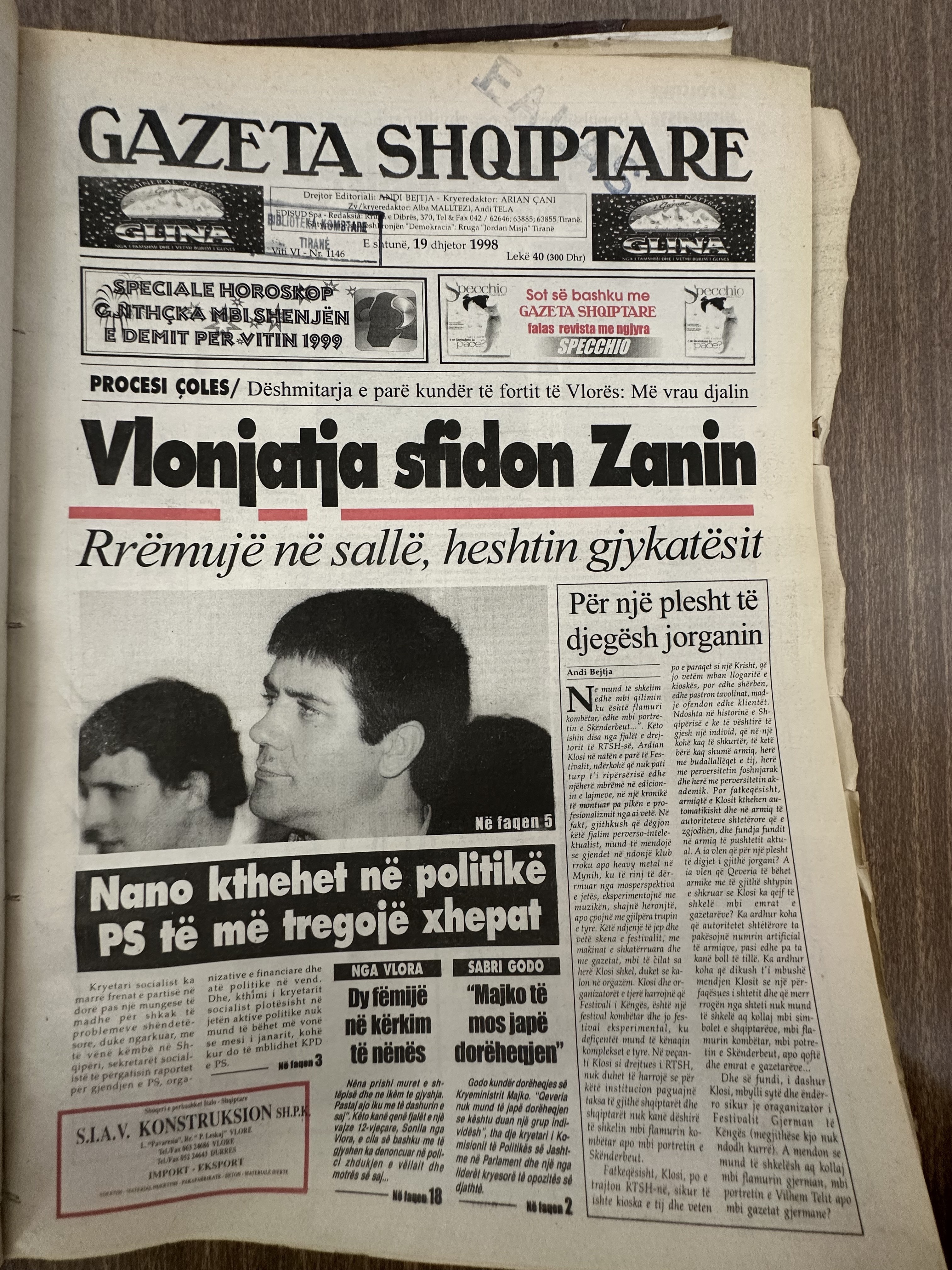 Gazeta Shqiptare 1998-12-19