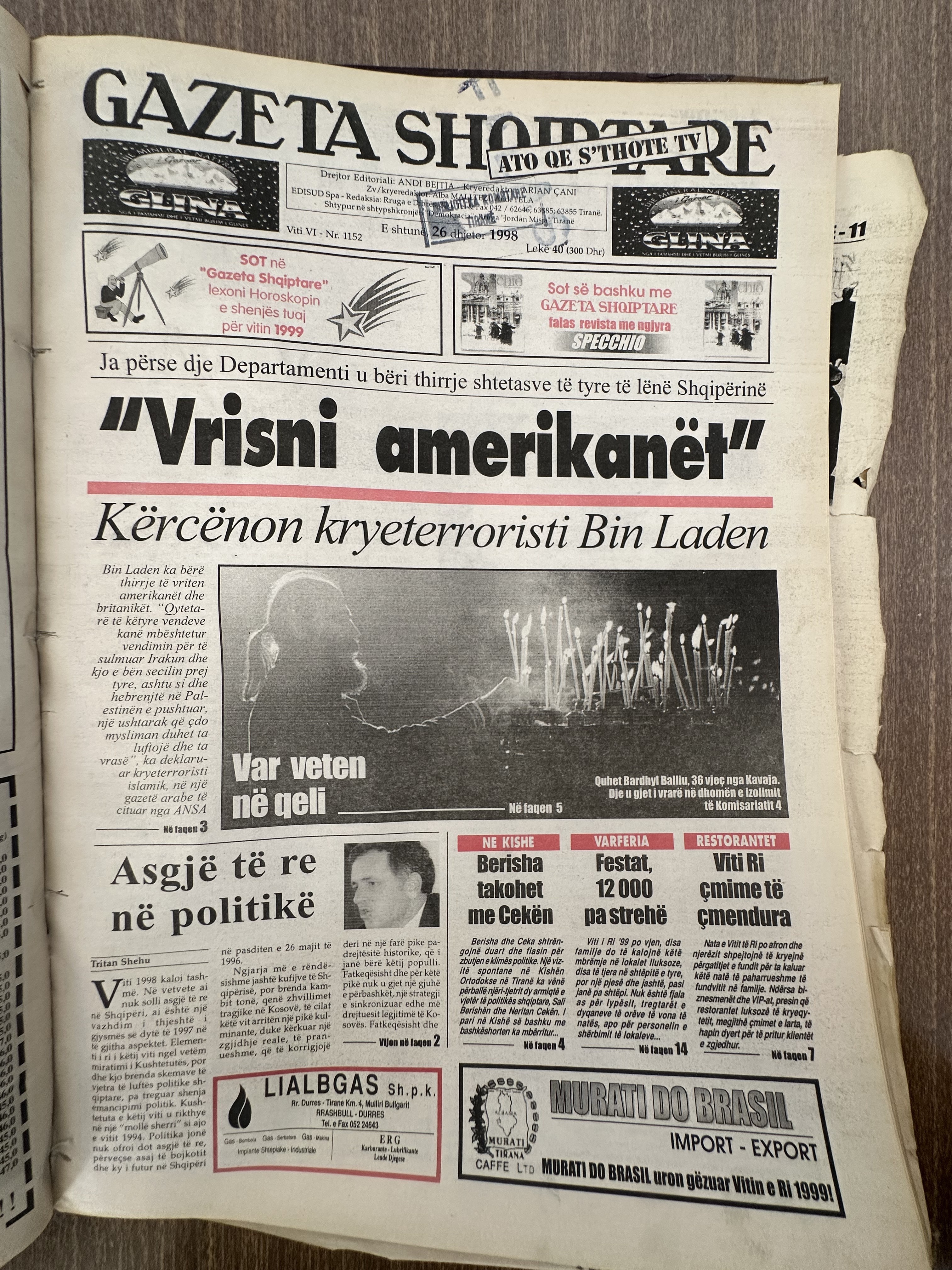 Gazeta Shqiptare 1998-12-26