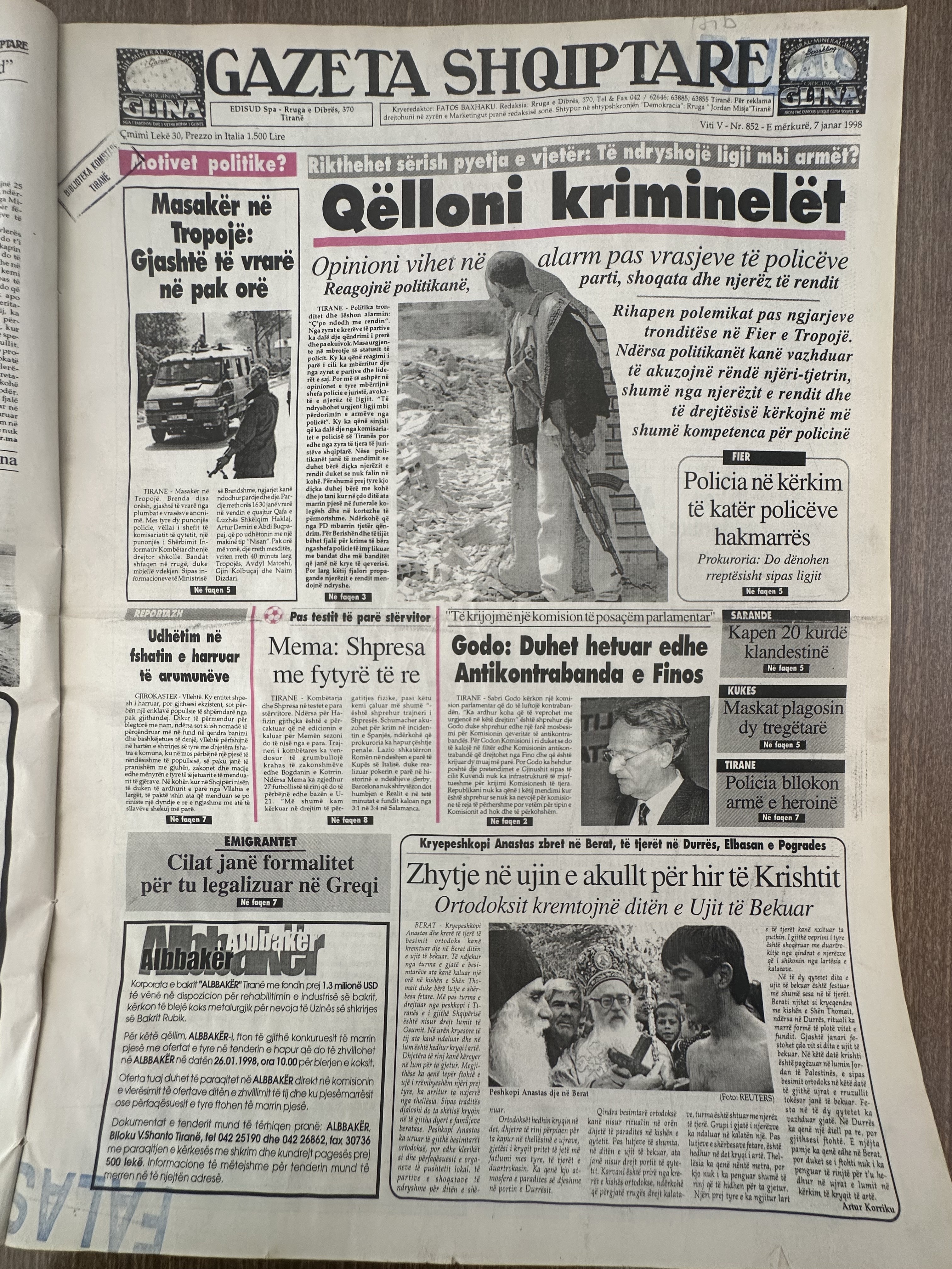 Gazeta Shqiptare 1998-01-07