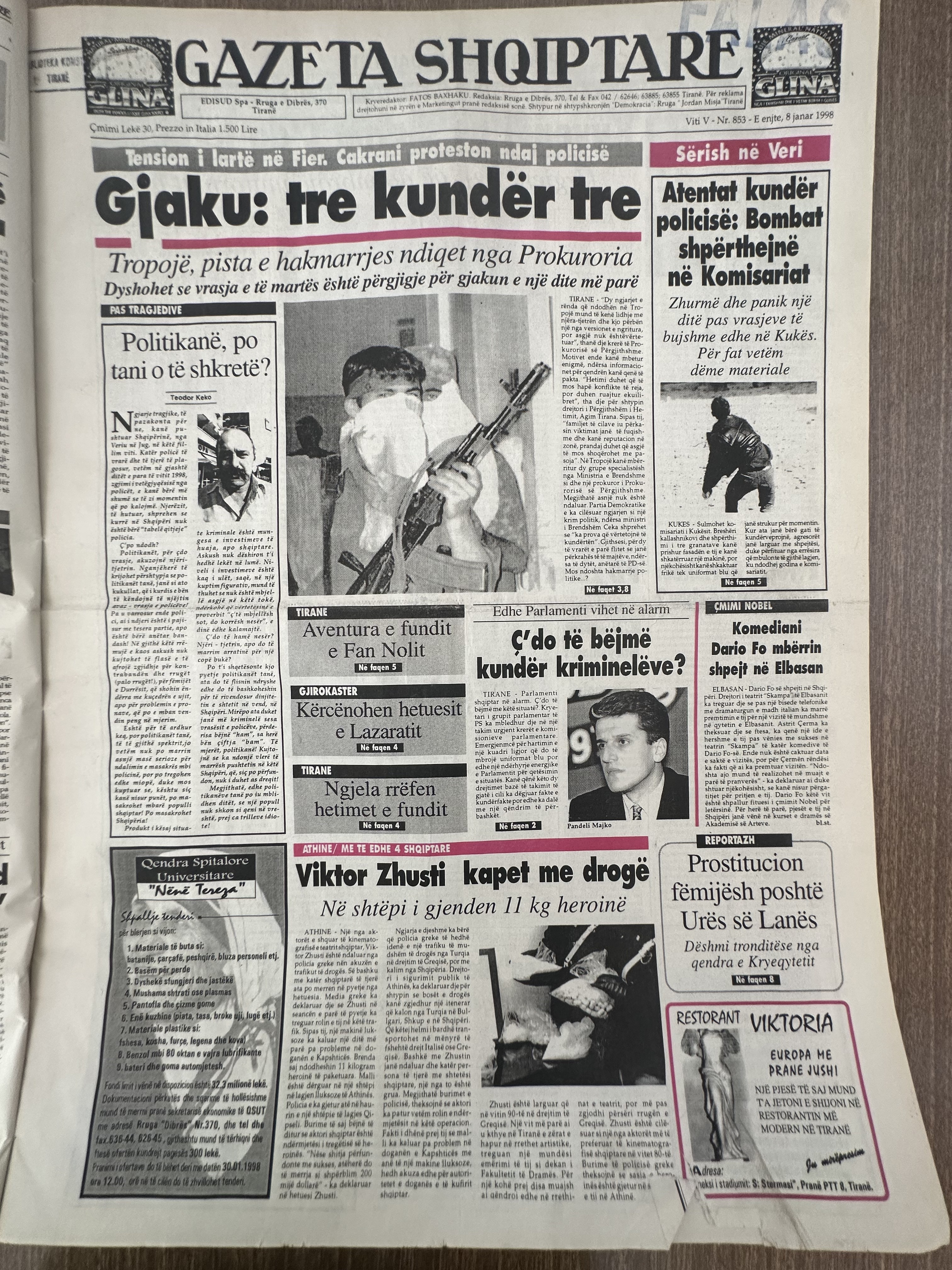 Gazeta Shqiptare 1998-01-08