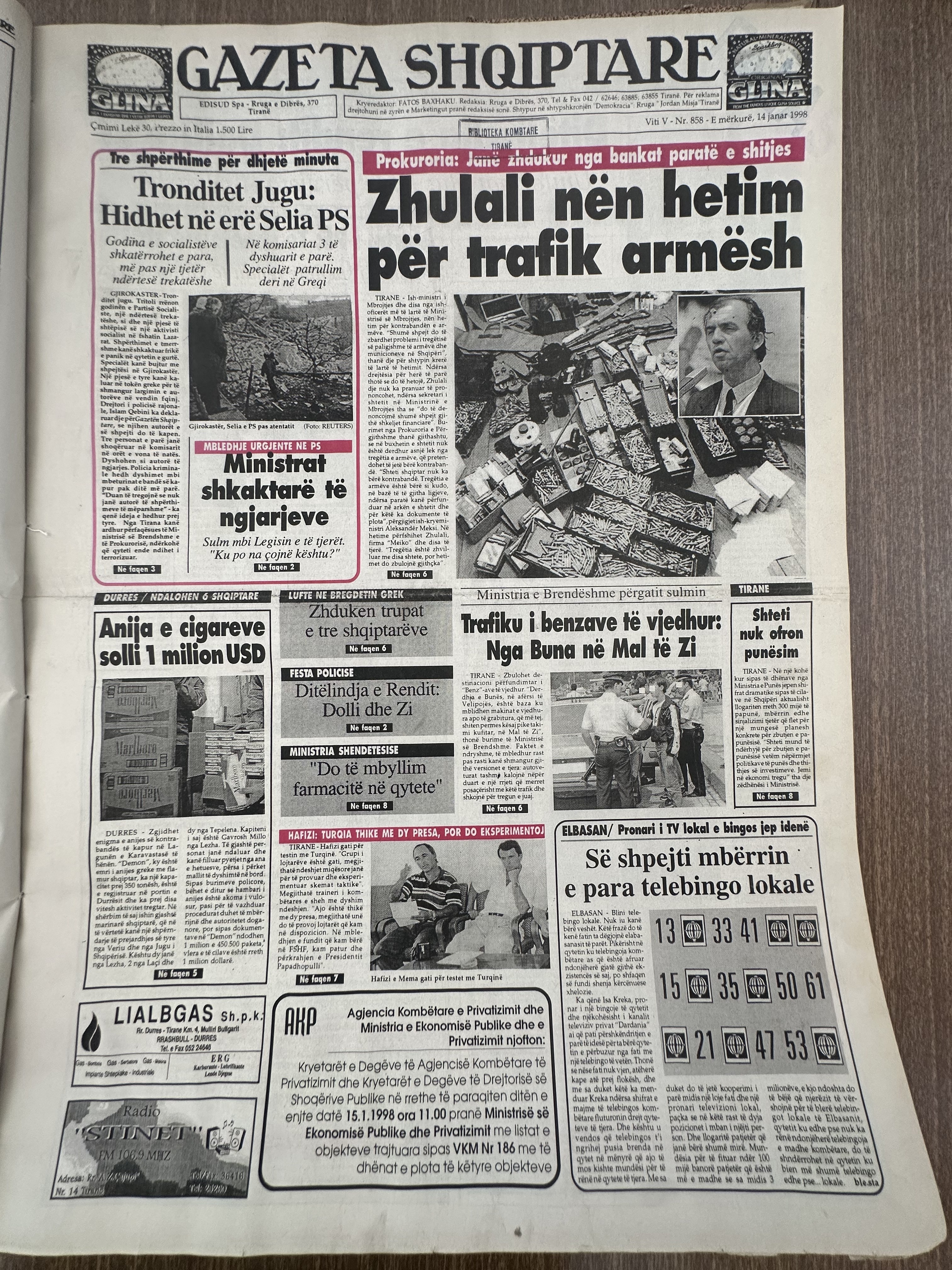 Gazeta Shqiptare 1998-01-14