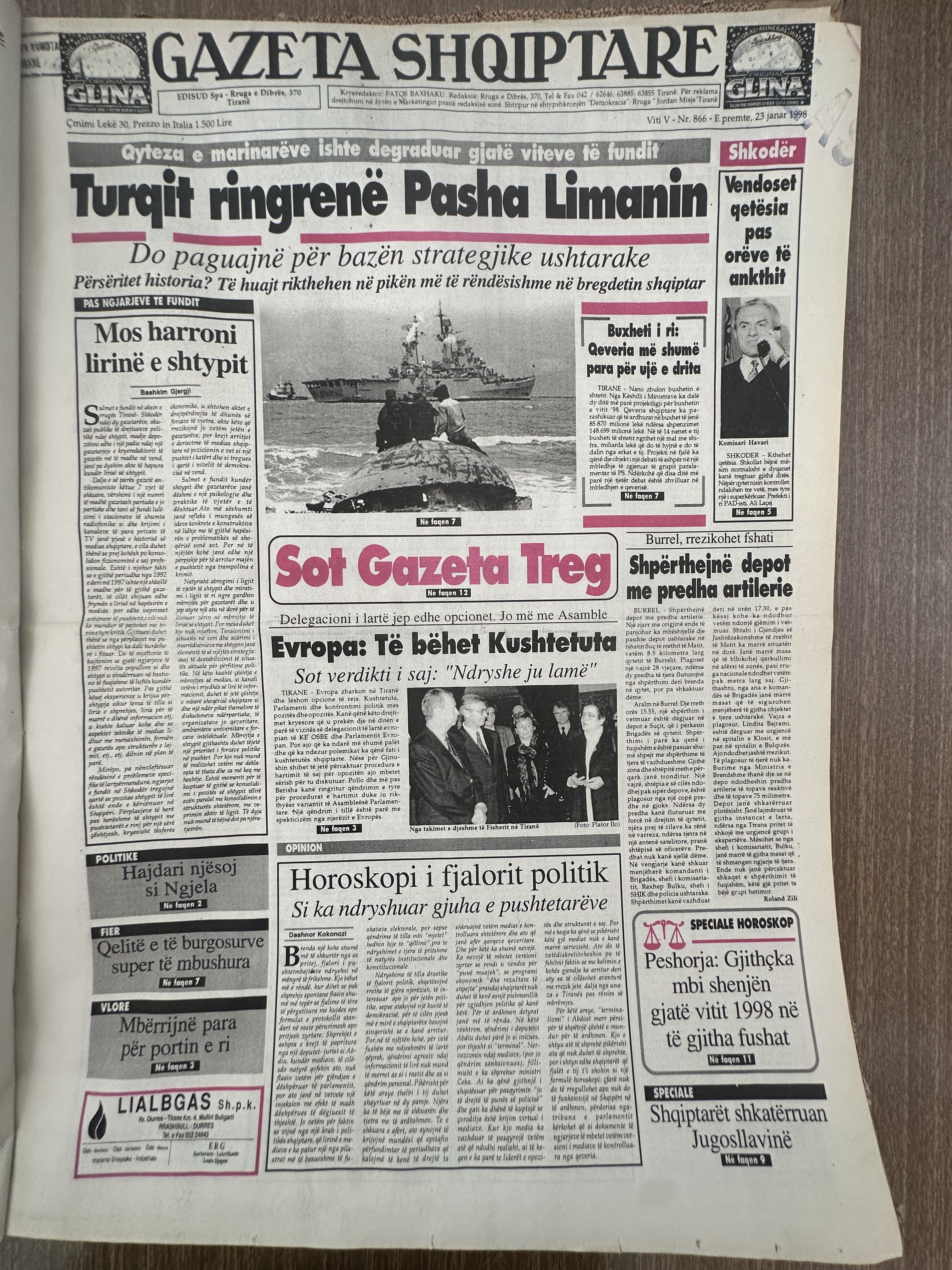 Gazeta Shqiptare 1998-01-23