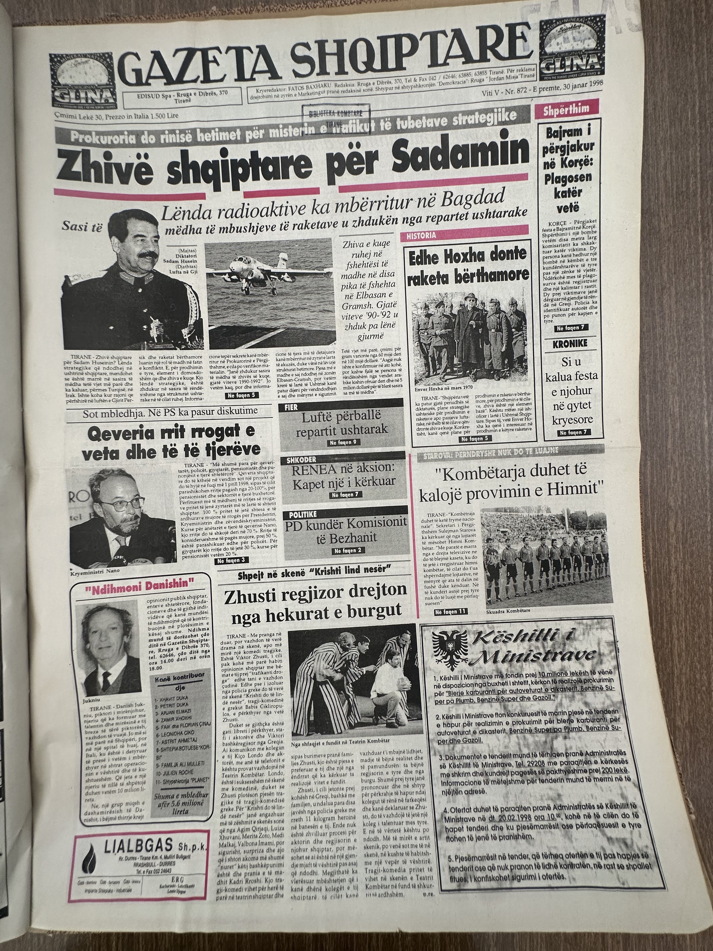 Gazeta Shqiptare 1998-01-30