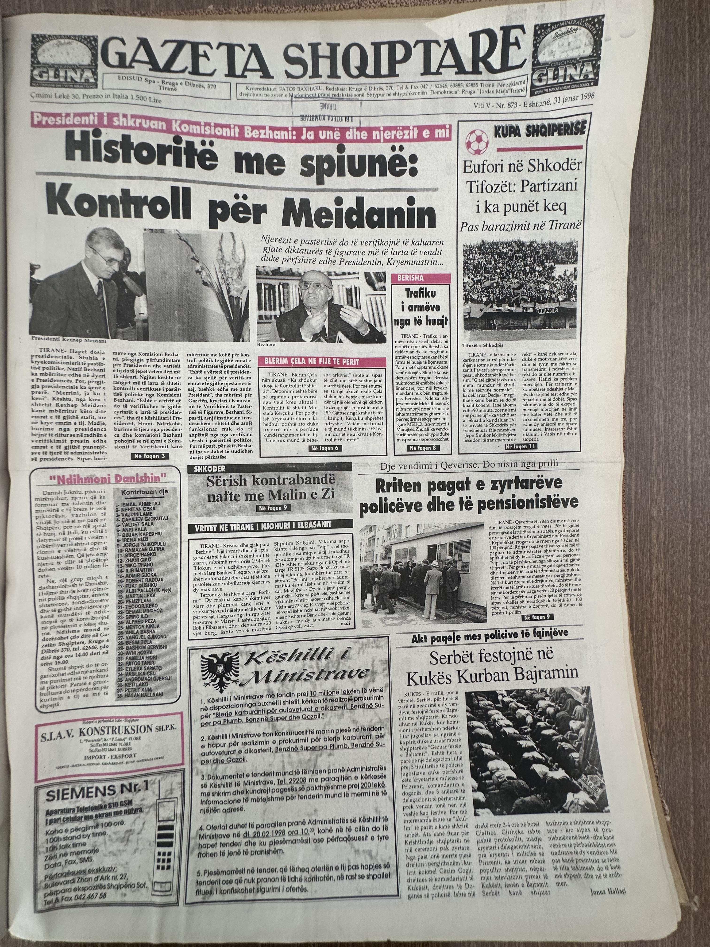 Gazeta Shqiptare 1998-01-31
