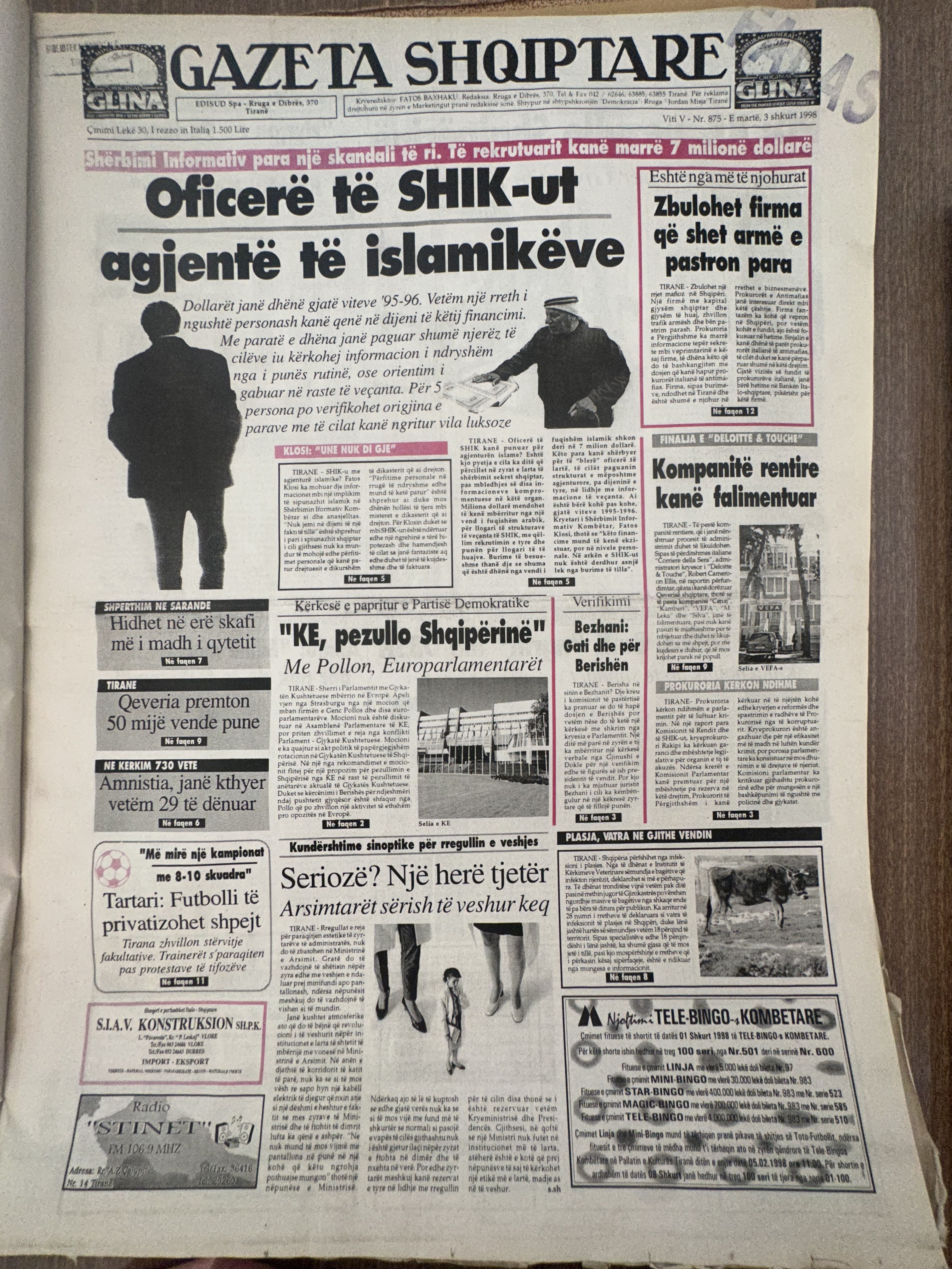 Gazeta Shqiptare 1998-02-03
