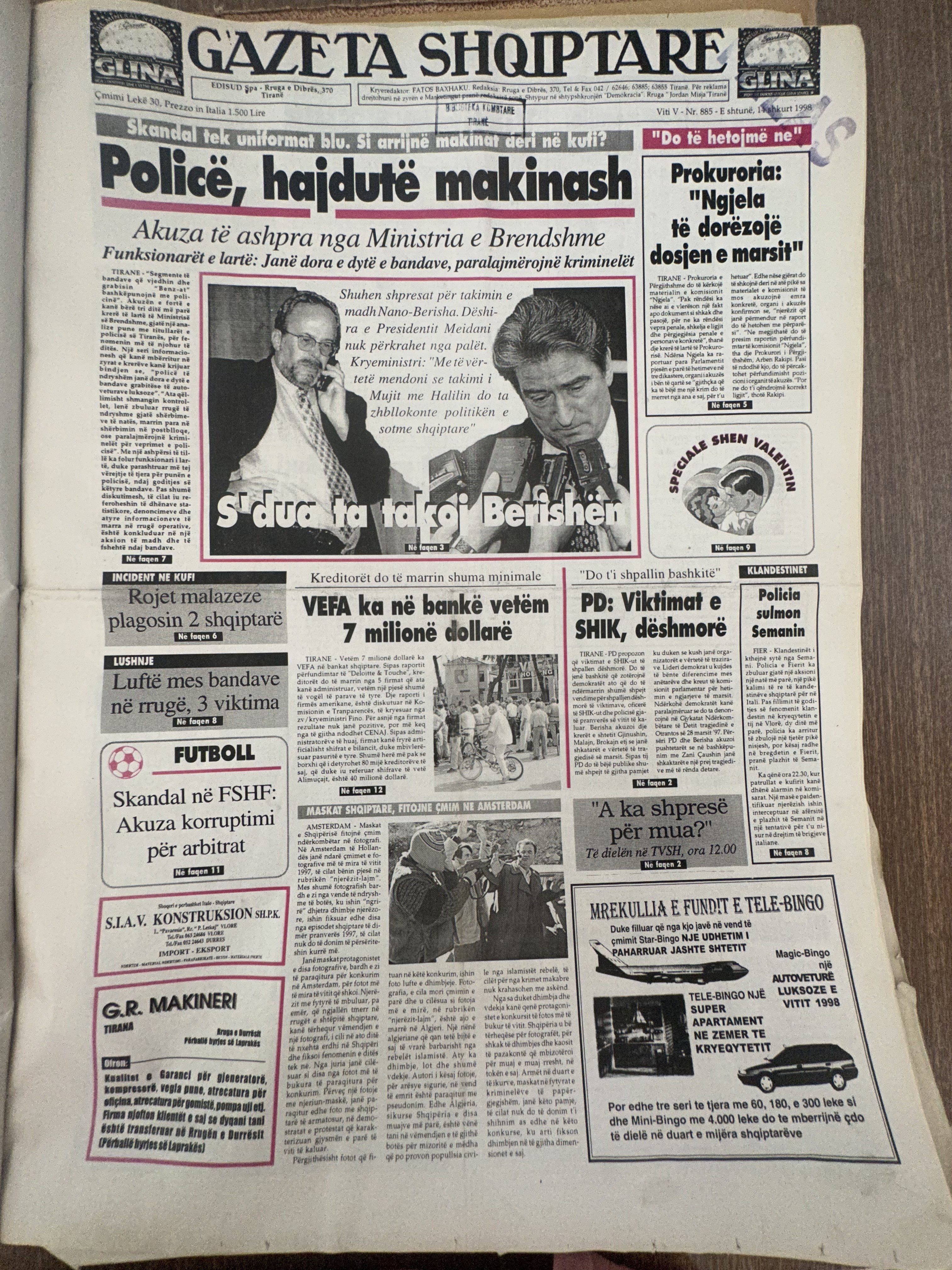 Gazeta Shqiptare 1998-02-07