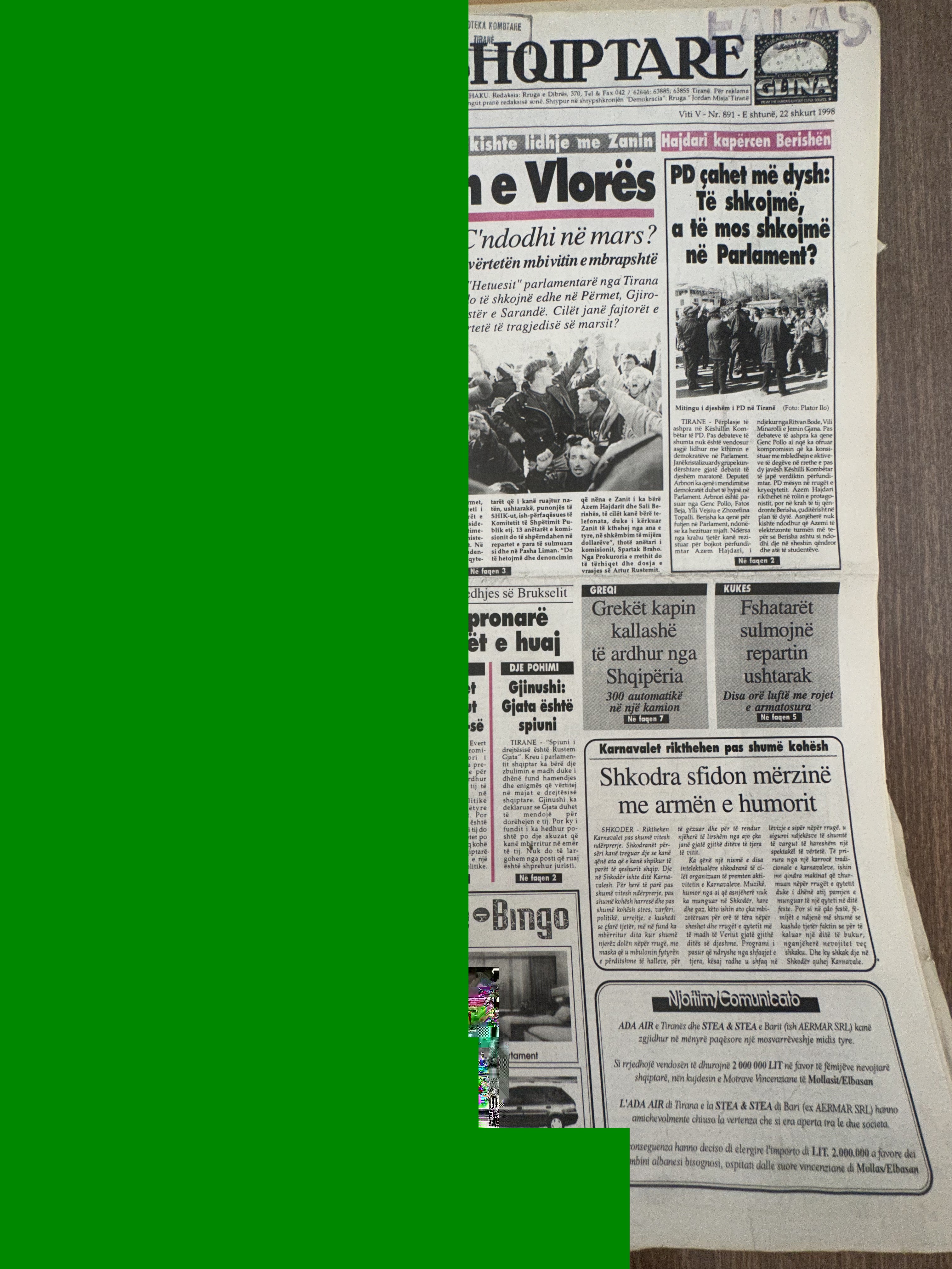 Gazeta Shqiptare 1998-02-22