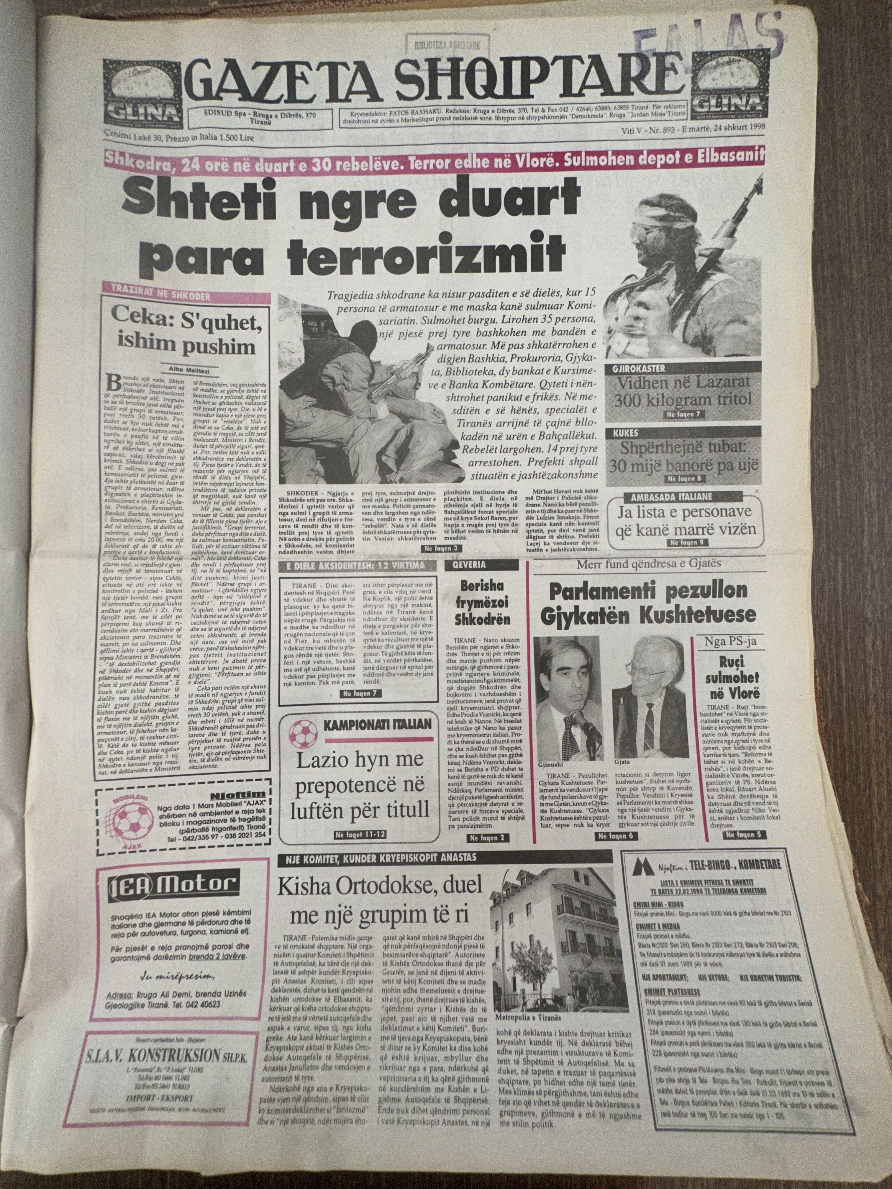 Gazeta Shqiptare 1998-02-24